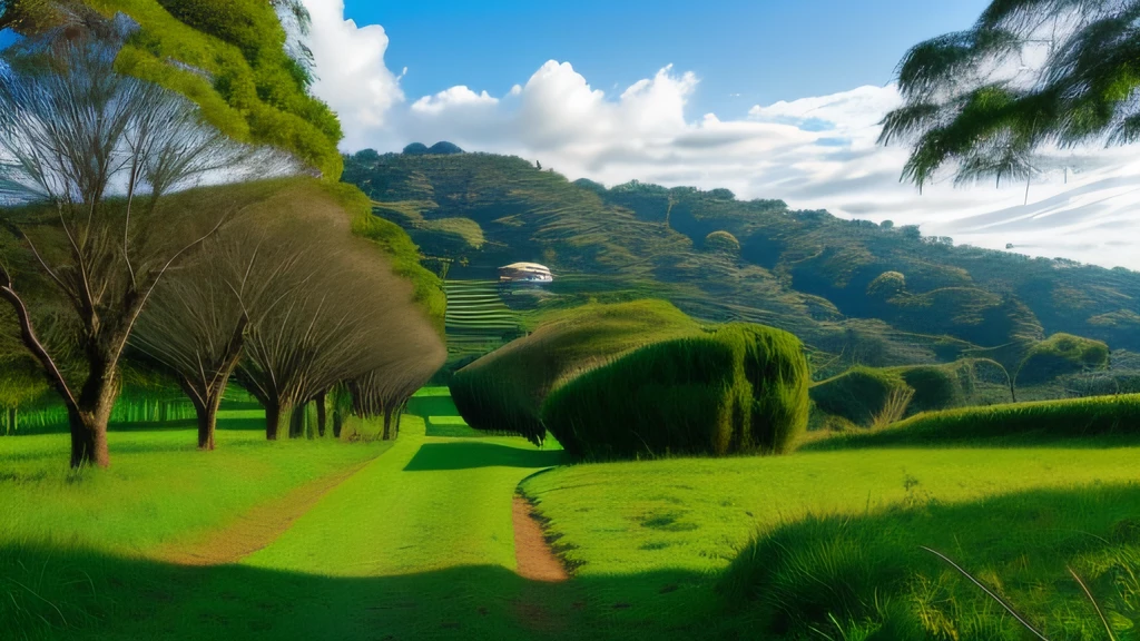 paisagem cheio de arvores