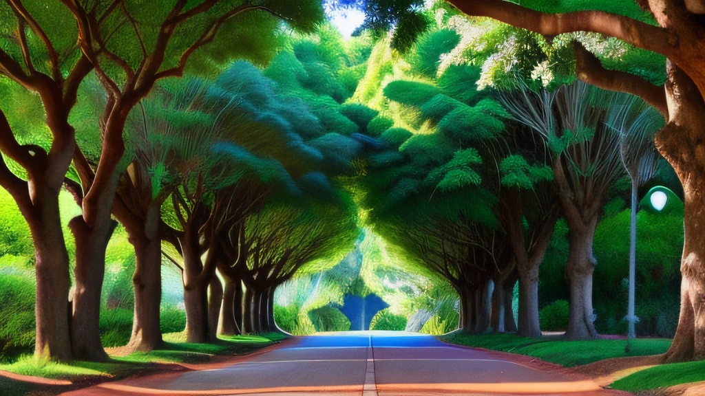 paisagem cheio de arvores