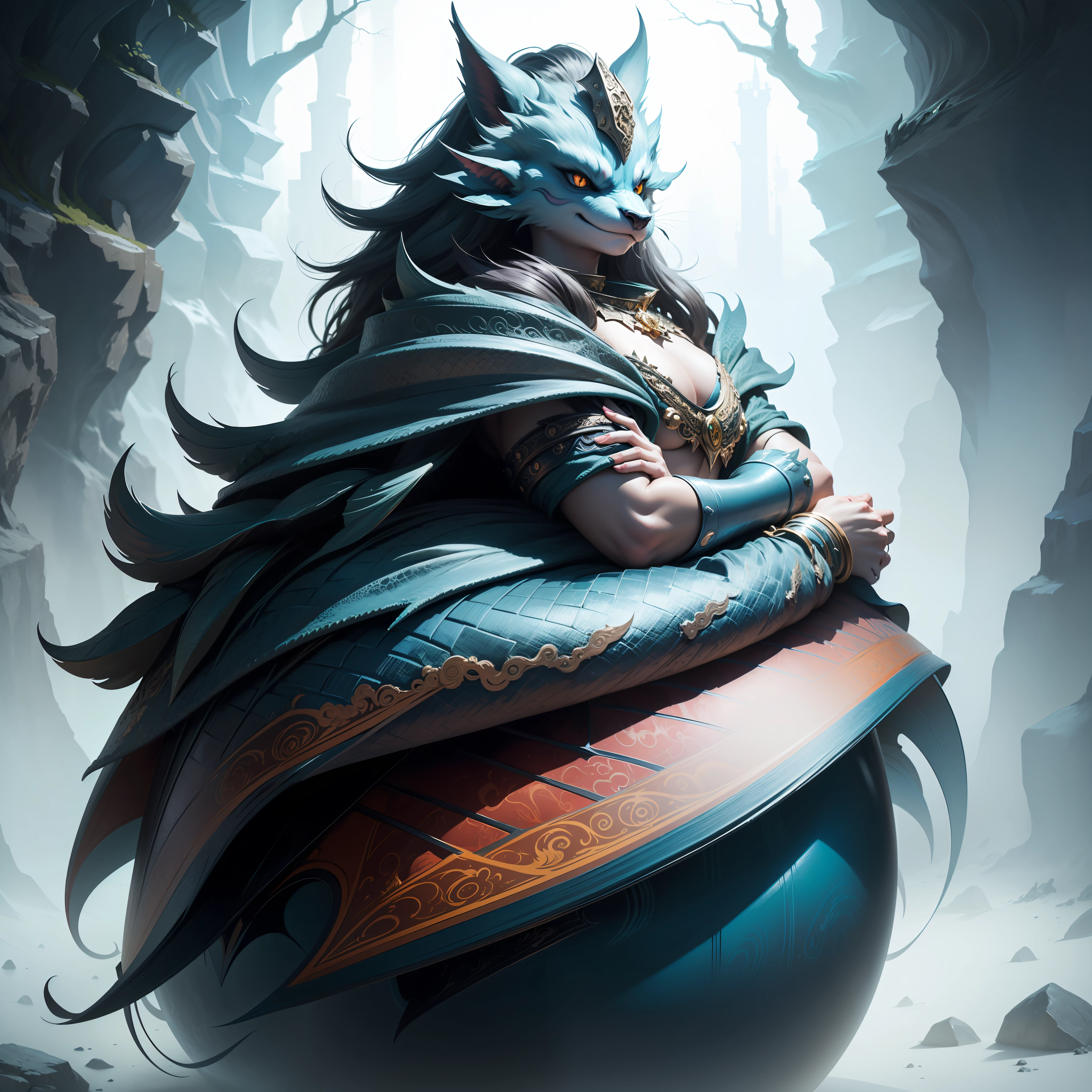 Magic World. Design a mythical creatures that have never been seen before. Your artwork should showcase the unique features and characteristics of these creatures, with a color palette and texture that bring it to life.