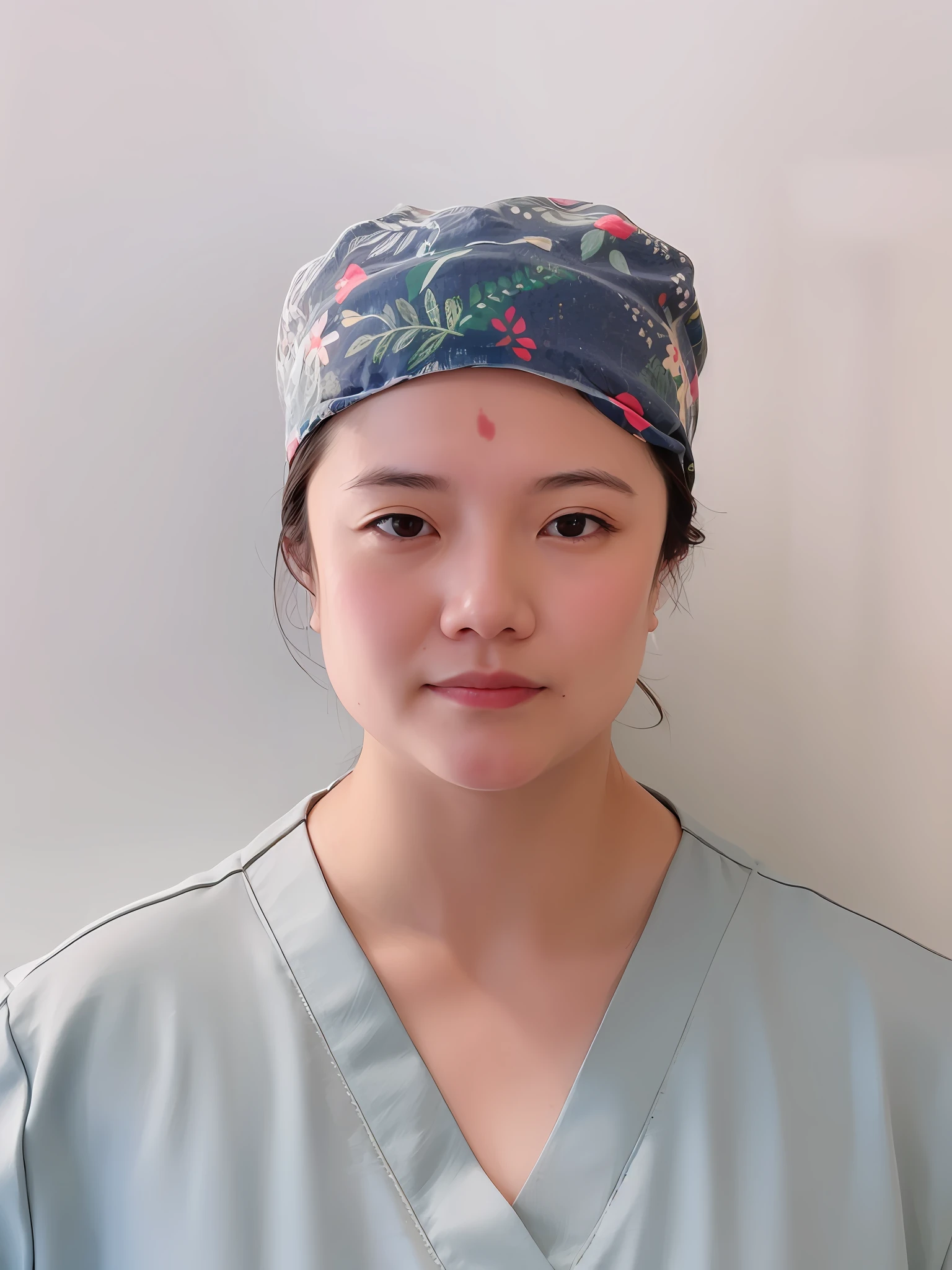Draw a woman in a blue blouse, Blue hat,Chinese woman, digitalportrait, digital art portrait, detailed color portrait, digital illustration portrait, Asian woman, xue han, healthcare worker, Asian face, korean woman, An Asian woman, Asian female, nurse girl, nurse, portrait digital art, digital painted, Chinese girl, color portrait, detailed portrait