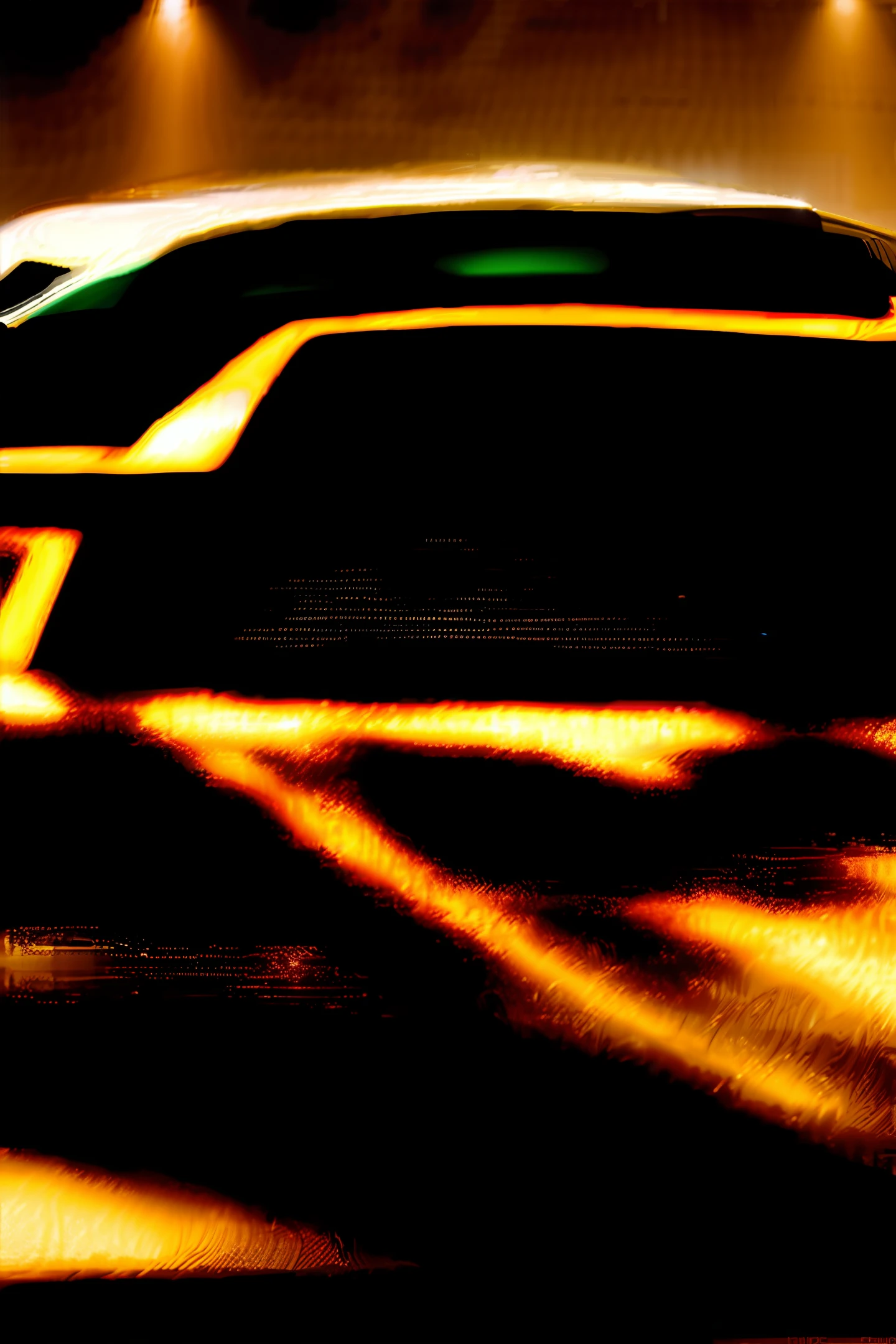 Exhibition Black with gold Ford Mustang sports car 32K –ar 16:9