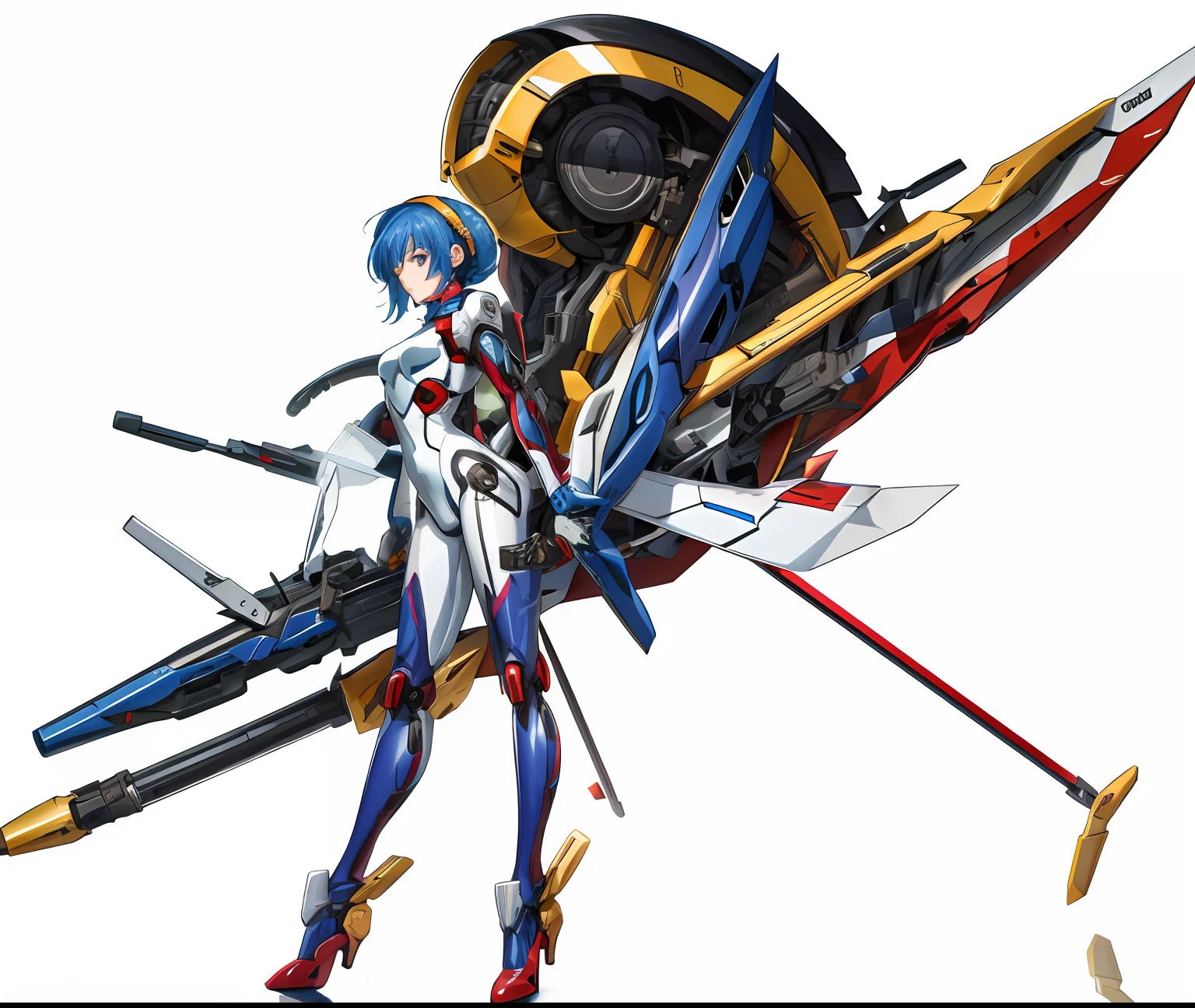 plugsuit,1girl,catsuit,robot