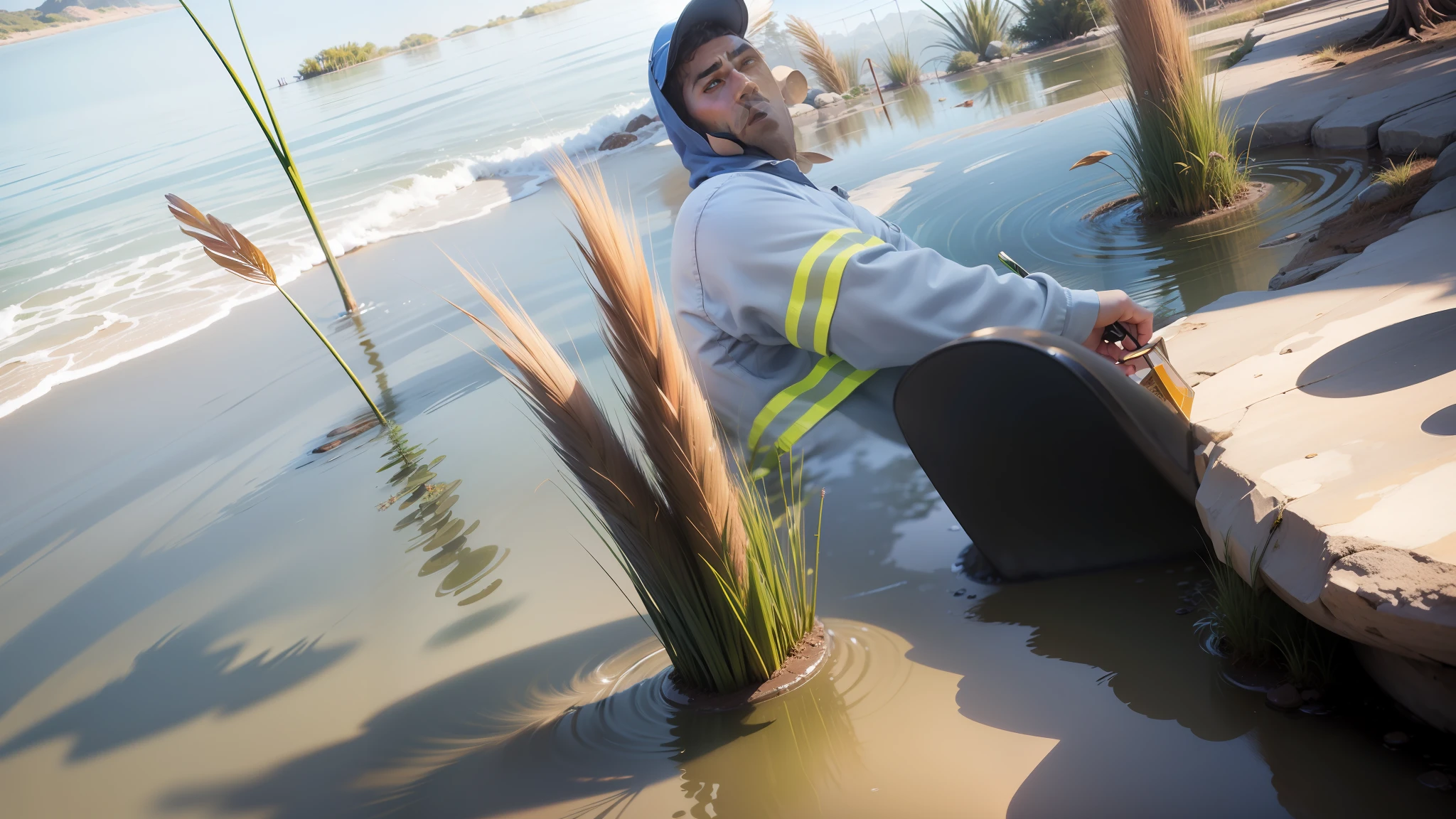 Campo de cana, various reeds , pessoas entre as plantas, realista, ultra detalhado, foto-realista