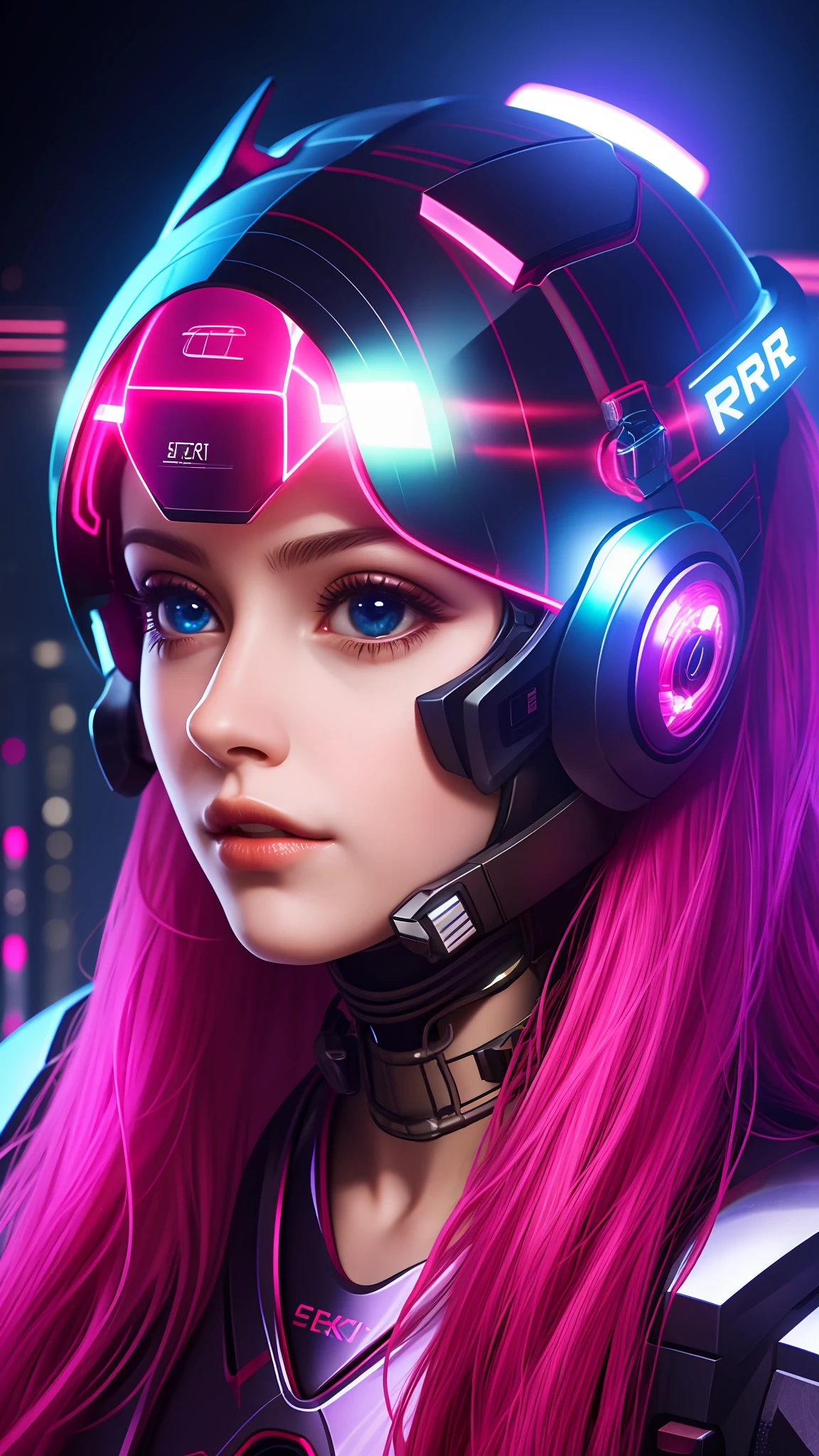 (masterpiece, best quality, photorealistic, detailed shiny skin:1.2), flawless, 8k, RAW, highres, shore, day, cyberpunk, tube behind head, 1girl, wearing (((cyberhelmet))), prosthesis, upper body, face focus, looking at viewer,