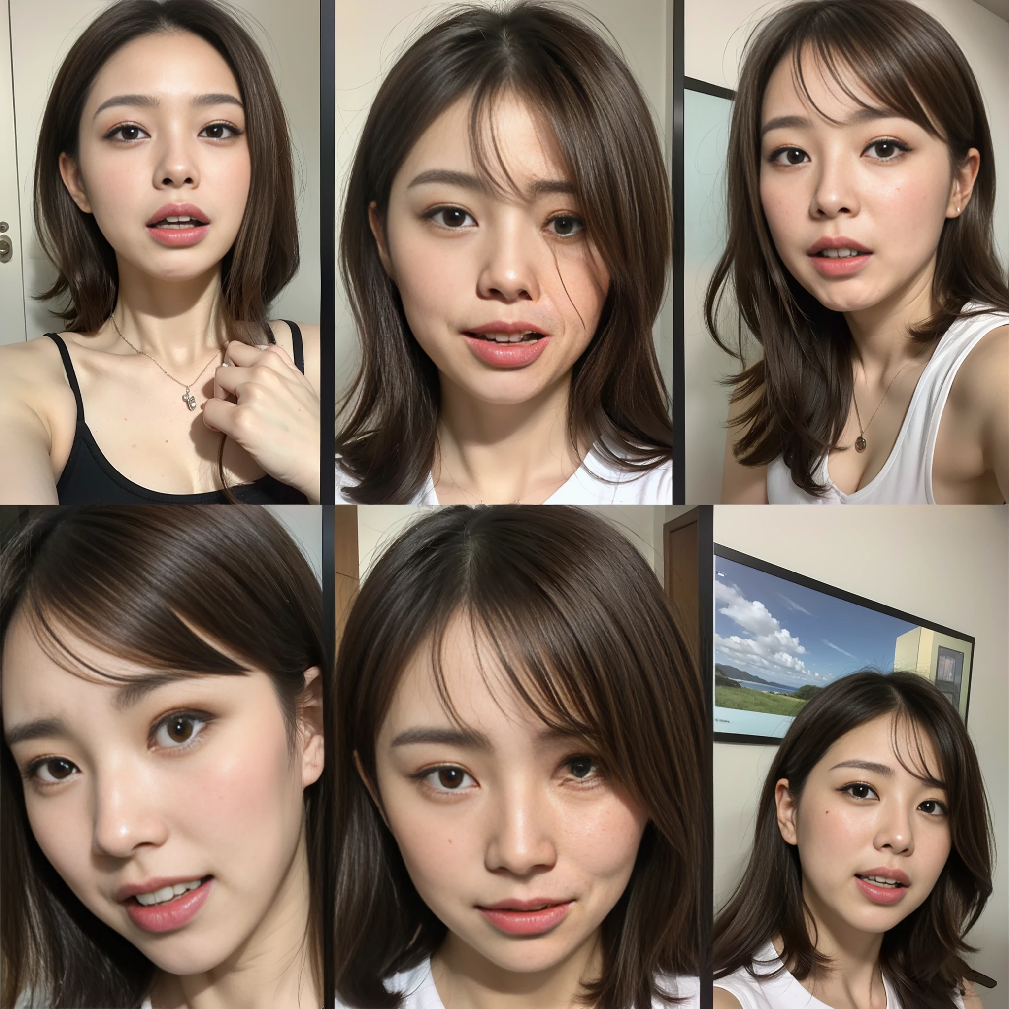 nsfw, (scream:1.4), (call out:1.4), (gasp:1.4), (looking at viewer:1.3),, open mouth, (drooling:1.4), (smile:1.1), strenuous exercise, facial expression after strenuous exercise, fever over 40 degrees, open mouth, mouth breathing, (crying:1.1), tears, drool, (realistic:1.4), drunk, looking at viewer, tareme, blush, beauty japanese girl, 1japanese girl, ((detailed facial features)), (Aoi Ogata:1.3), (Nozomi Takemura:1.13), Junko Enoshima, super detailed, (realistic:1.4), 32k