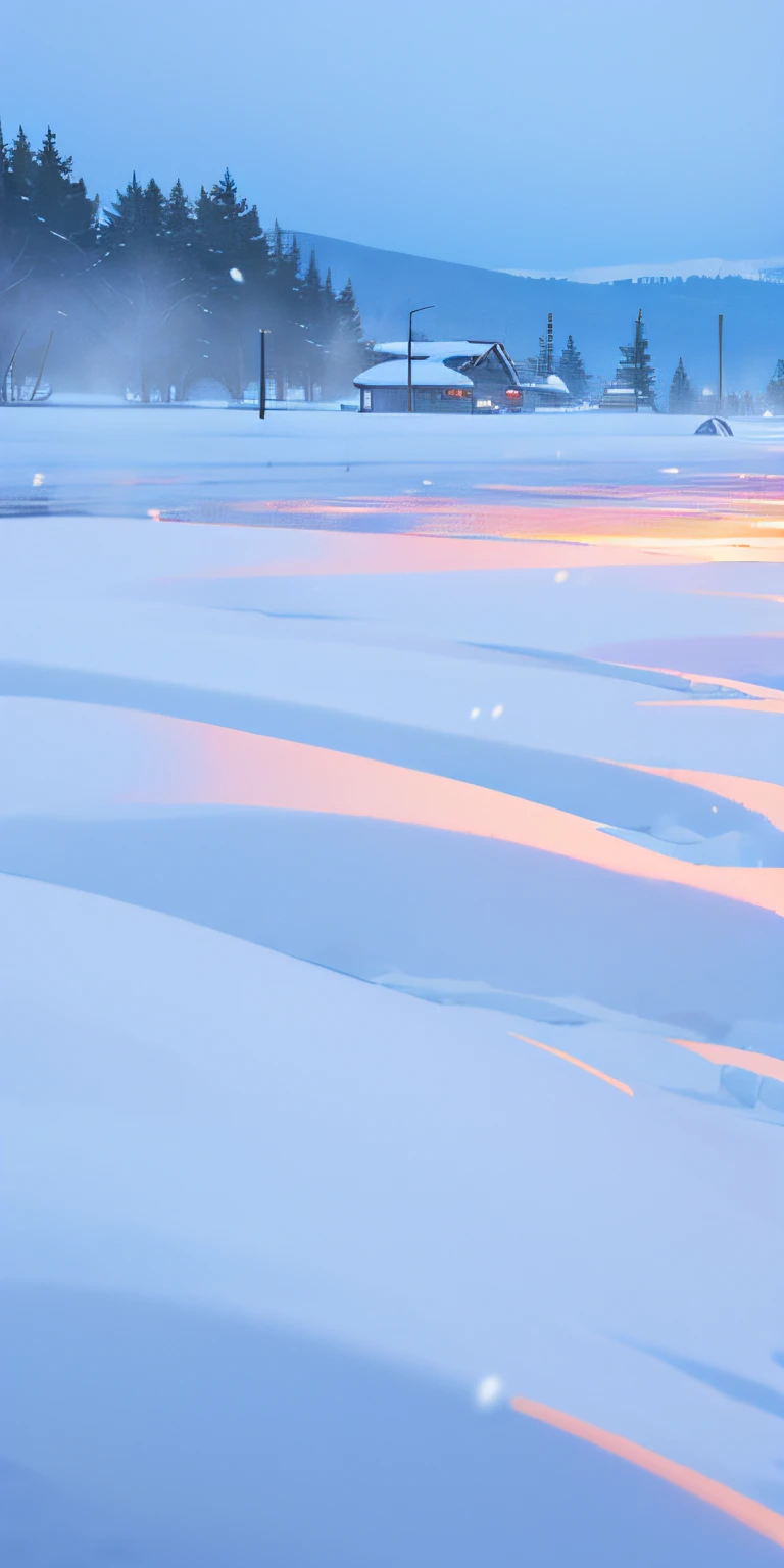 （premier quality，杰作，hyperreality），snowy days，nevando，Wet ground，snowfield，Close-up of the scene，Brilliant colors，Ultra clear wallpaper