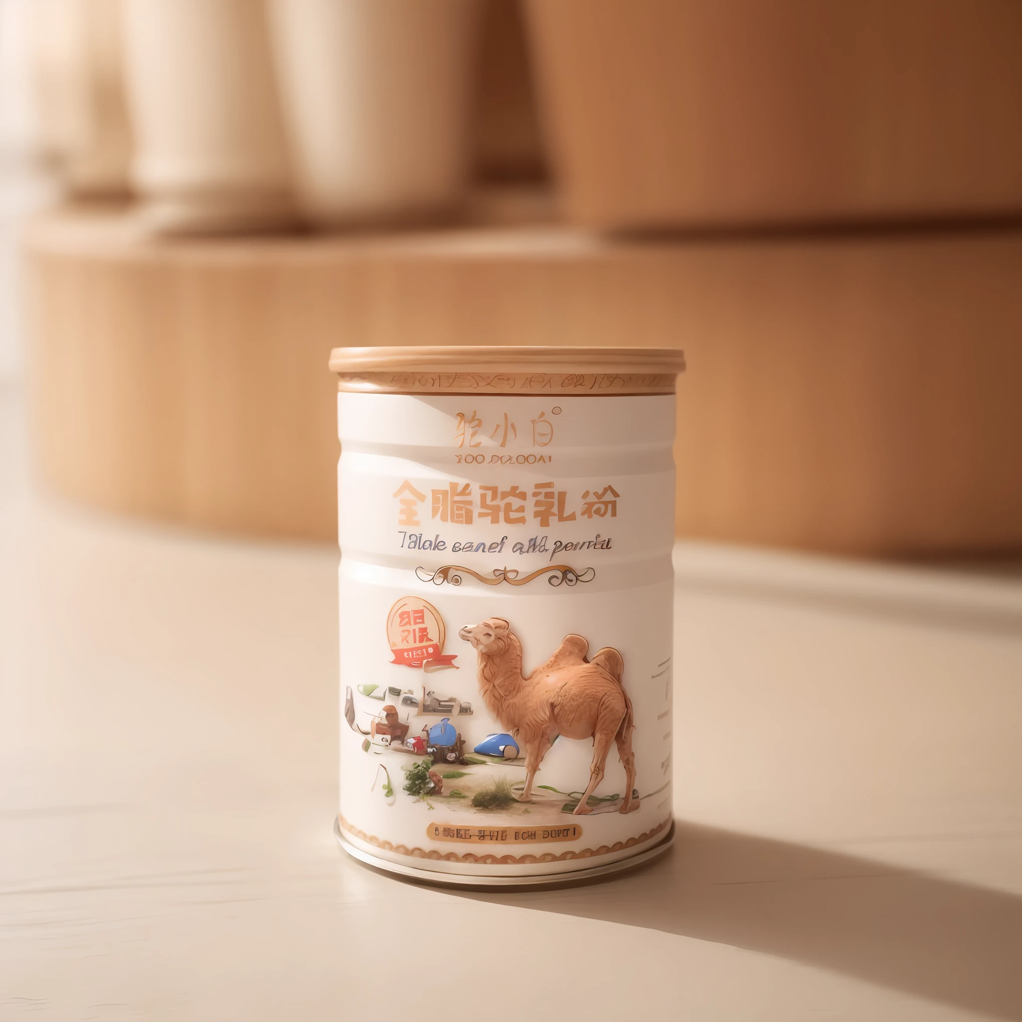 "On the table in Shaxi,A can of high-quality themed rendered food is on display。A camel is eating Zhuoxin。Wang Chen、Wu Ya and Mr. Ren Wei look at the miniature product photos scanned by Quaxel Zhao。4 liters of powder in containers,Wu Tingting screamed next to her。This is a wide image,A gentle atmosphere pervades it。"