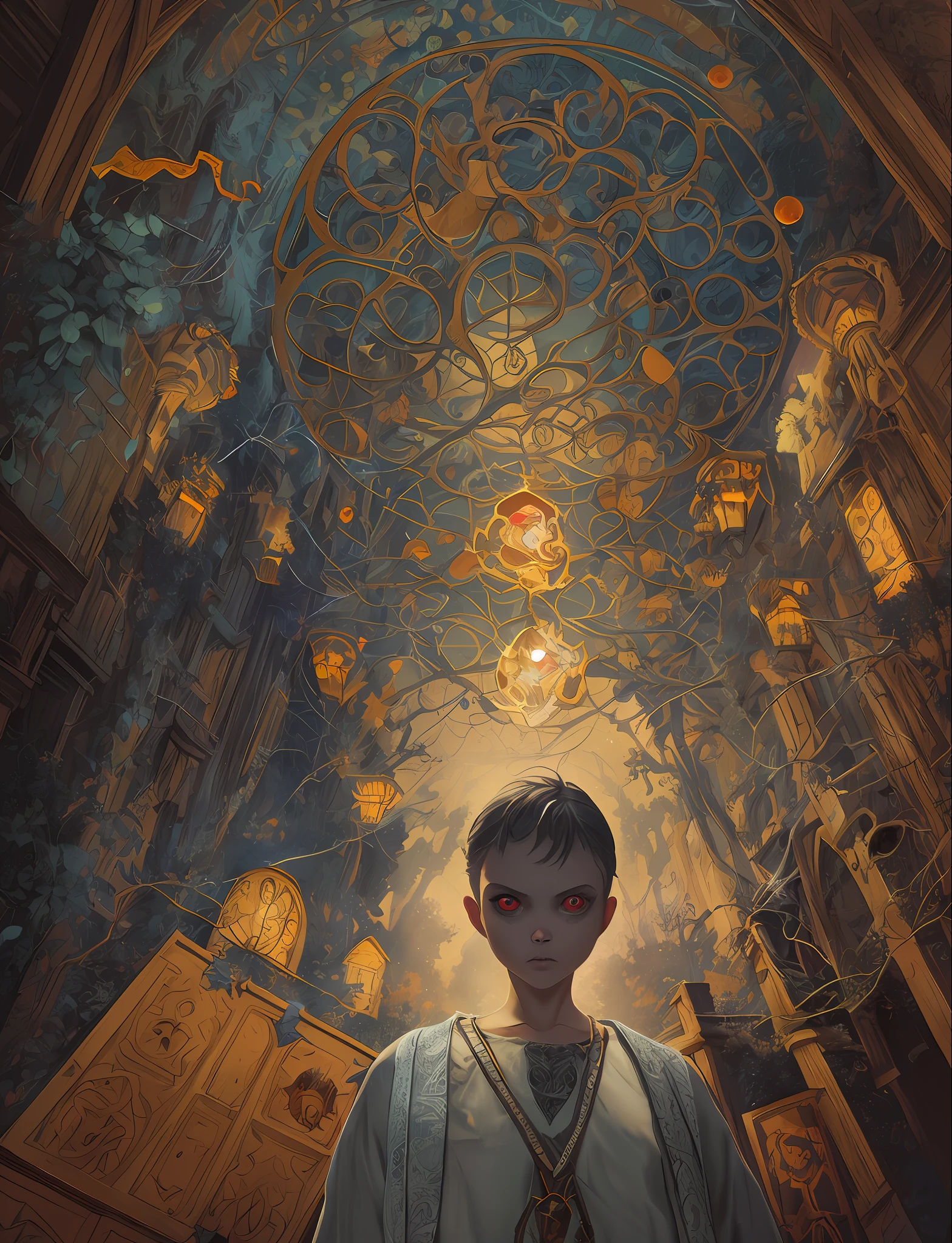 Horrifying dark art, portrait full face painting of a (child of the void), ultra realistic, concept art, intricate details, eerie, highly detailed, photorealistic, octane render, 8 k, unreal engine. art by artgerm and greg rutkowski and alphonse mucha, filipe pagliuso and justin gerard, fantasy, highly detailed, realistic, intricate, the void, terrifying darkness, absolute nothingness, by keith thompson and neil blevins, digital horror artwork, halloween theme