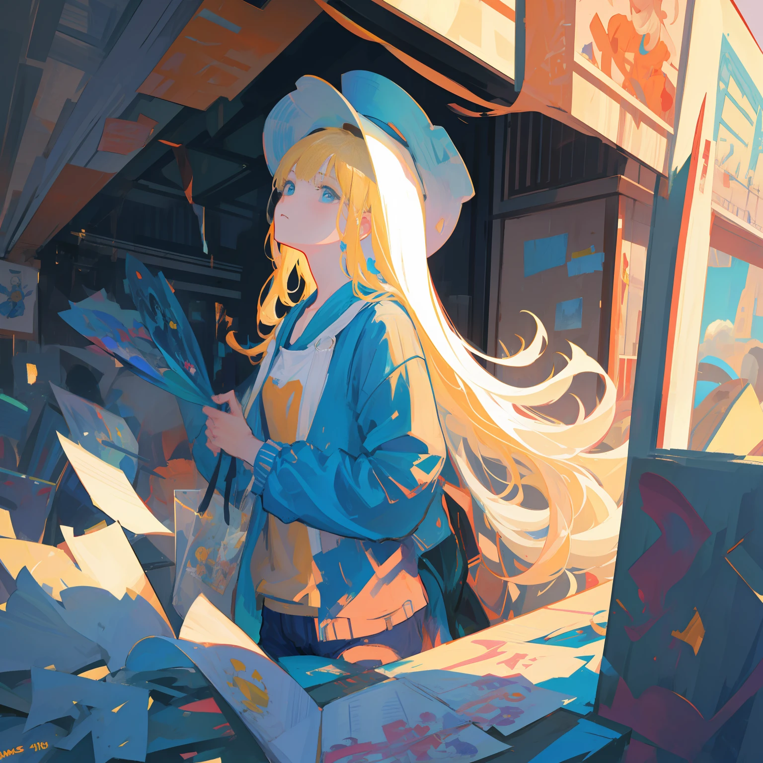 Super score Best quality,杰作,high resolusion,a close up of a painting of a woman with long blonde hair, style of james jean, author:James Jean, author:James Jean, in style james jean, author:Kentaro Miura, james jean art, james jean marc, james jean soft light 4k, james jean soft light 4 k, a beautiful artwork illustration, James Jean!, james jean and wlop