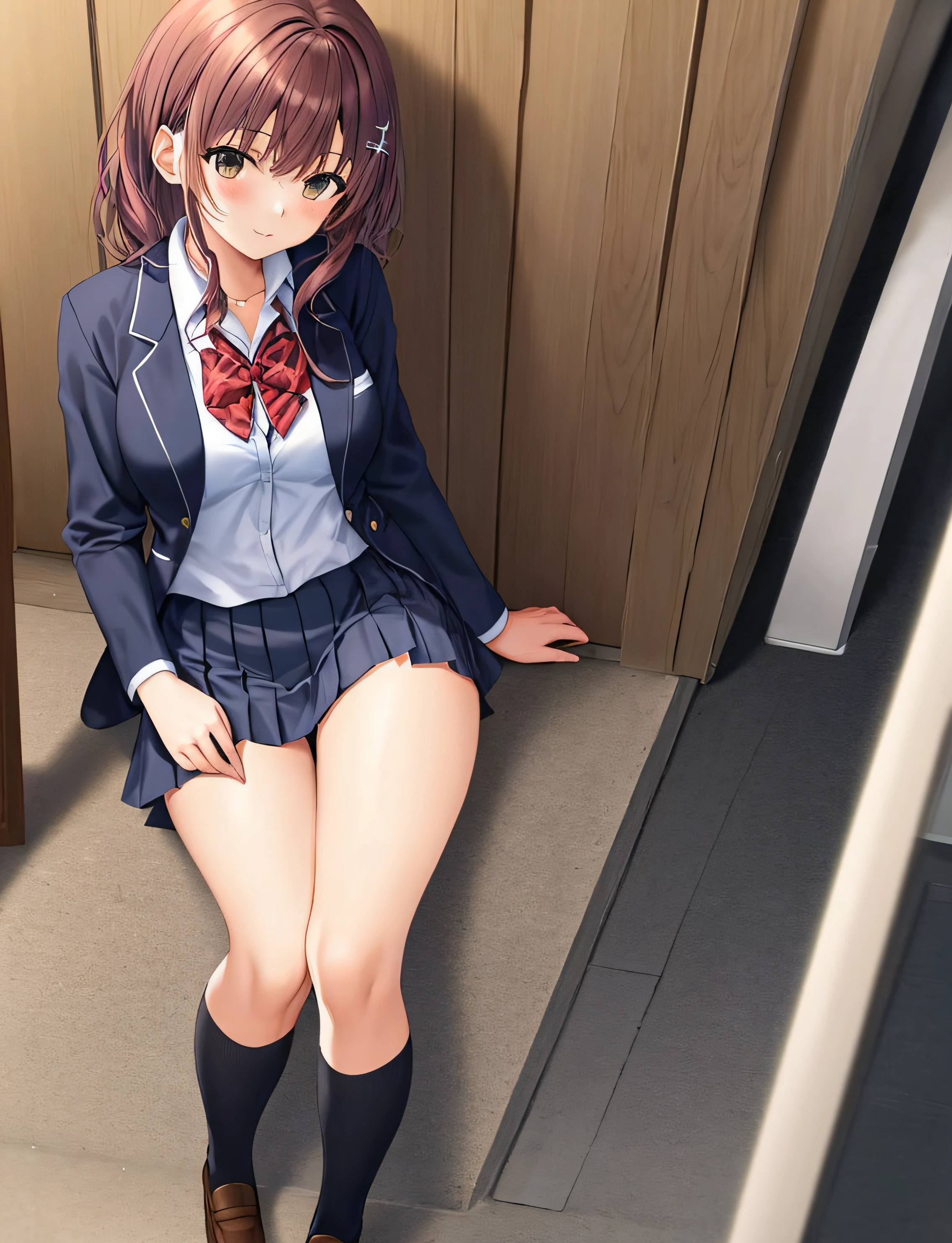 masterpiece, 1girl, Mahiru Shiina, school uniform
