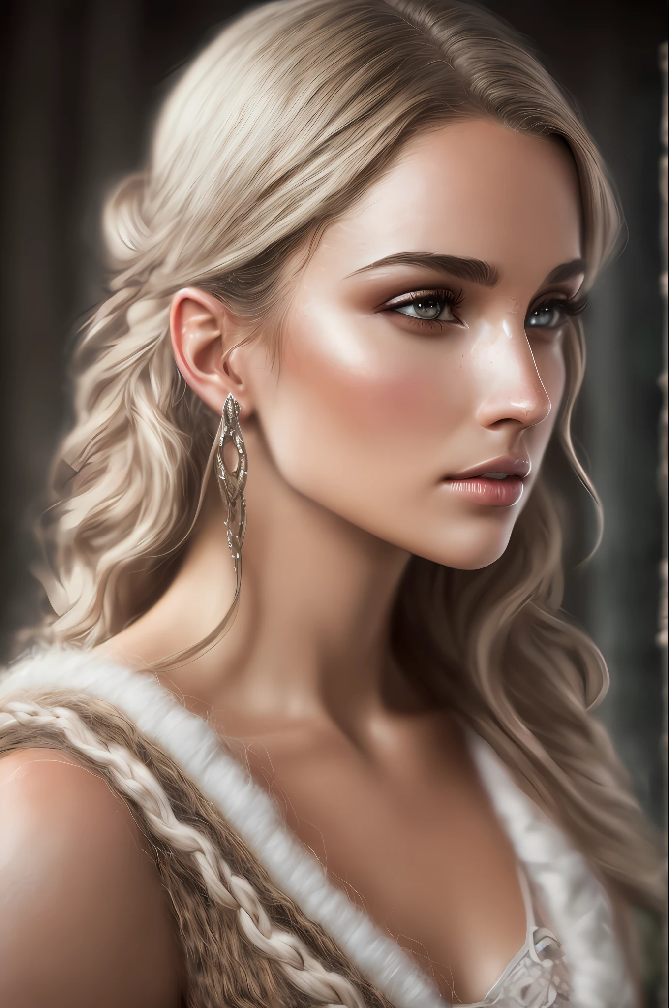 (RAW,, Nikon Z 85mm, award-winning glamorous photography, ((best quality)), ((masterpiece)), ((realistic)), radiant light rays, high resolution, detailed facial features, high detail, sharp focus, smooth, aesthetic, extremely detailed, stamp, octane rendering, foto_\(ultra\), photorealistic, realistic, post-processing, maximum detail, realistic shadows, roughness, natural skin texture, real life, ultra realistic, photorealism, photography, 8k uhd, photography, hdr,  Intricate, elegant, highly detailed, sharp focus, radiant rays of light), (The Barbarian Girl, (skin:1.1), (wool:1.2), on the north coast, interior, (Artstation:1.2), (realistic epic:1.3), (HDR:1.4), (Violetshot:0.7), intricate details, (Rutkowski:0.8), intricate, cinematic, detailed, soft colors,)