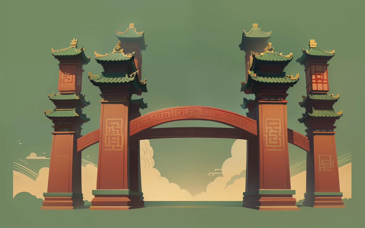 Guochao illustration,Rich Chinese style,Color strictly according to the line drawing --auto