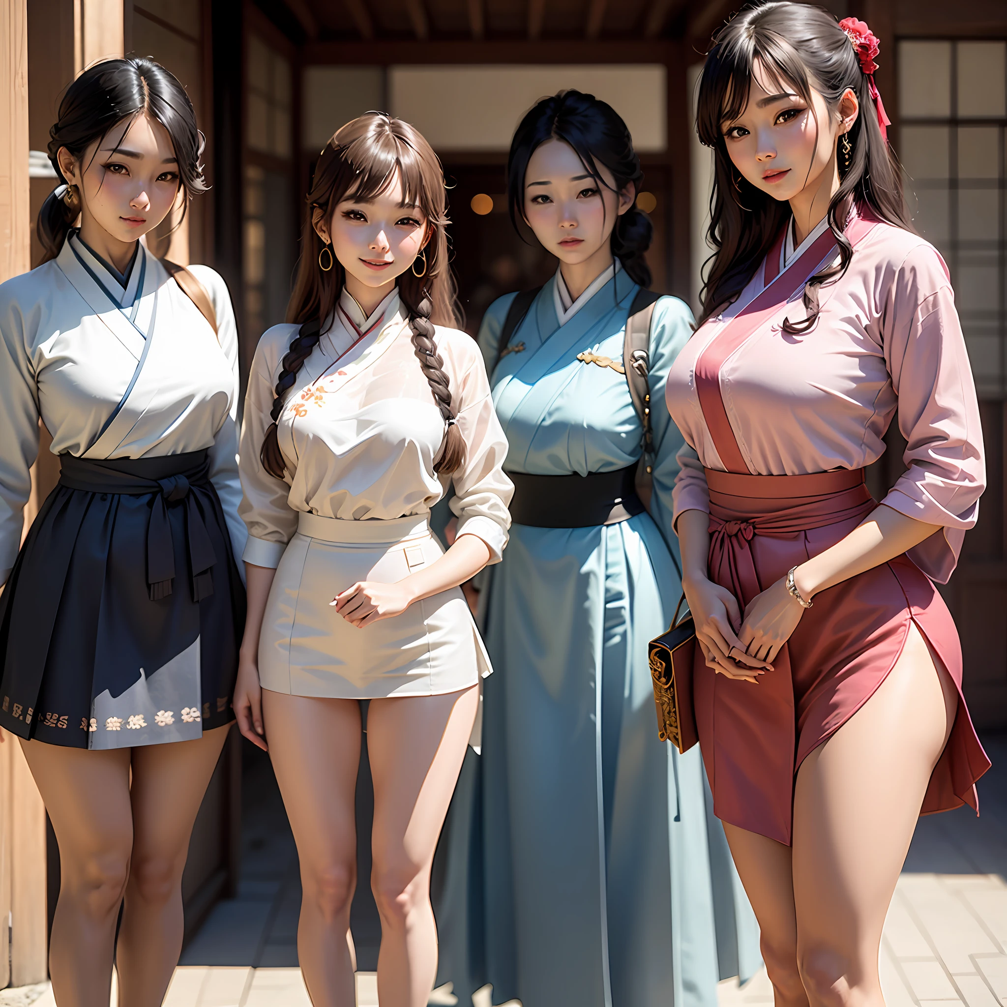 Delicate and masterpiece、beautiful detailed、colorfully、fine detailed、detailed lips、Complicated details、(1Women:1.1)、(Gorgeous beautiful 25 year old sexy Japan woman:1.1)、(KPOP Idol、Korean mixed)、(Tied hair:1.1)、(50mm Sigma f / 1.4 Zeiss Lenses、F1.4、1 / 800 sec、ISO 100、a photo:1.1)、a large breast、(photorealestic:1.1)、独奏、looking_at_viewer、Tall lady、、happy smiling、  from_front、ear ring、slim_legs、skiny、thigh_gap、Models、lens flares、chokers、(hanbok+see-through silhouette、Wedge Heel:1.3)、korean commentary、korean_street、korean_traditional_house、crouching cowgirl、vaginal、Gonzo、Japanese people --auto