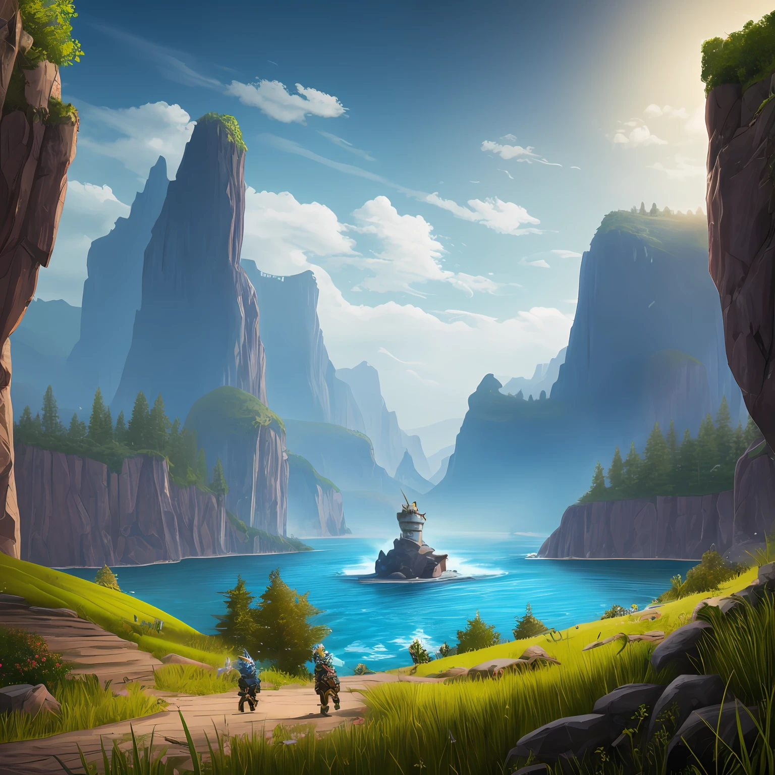 World of Warcraft Dragon Age version,Blizzard style,杰作,Ultimate quality,CG unity 8k wallpaper,Super delicate,Beautiful skies and clouds,Rich natural scenery,sheer cliffs,Lakes and rivers,Waterfall flying water,Aoyama is beautiful,Add the Dragon Man element,Excellent view,Background bokeh,The depth of field is full,The dragon soars,HDR high dynamics,True restore,intricated,Attention to detail,Dramatic,The perfect presentation of Midjourney's artistic style。 --auto