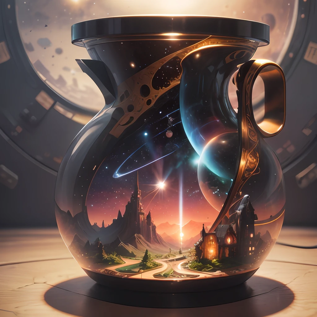 Space-time artificial intelligence
scenery,insanely detailed and intricate, hypermaximalist, ultra realistis, Super detailed,klein bottle