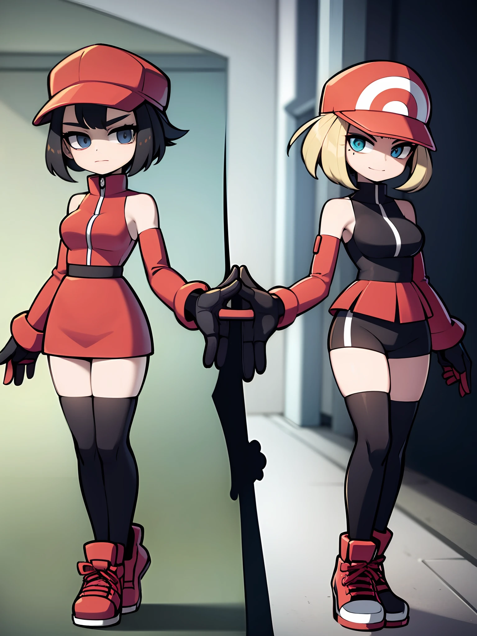 pokemon trainer, pokemon trainer outfit, garota, Saia Curta, coxas grossas, 8k