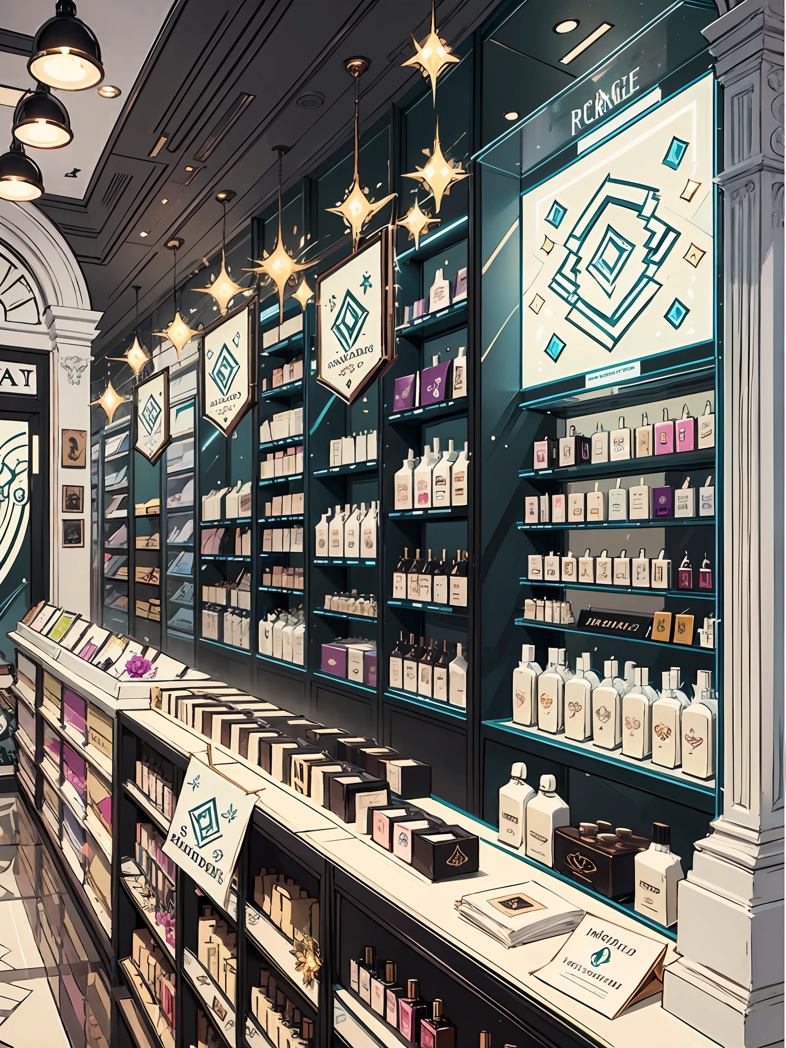 /imagine Logo for a perfume store in the name of Magic Perfumes --auto --s2