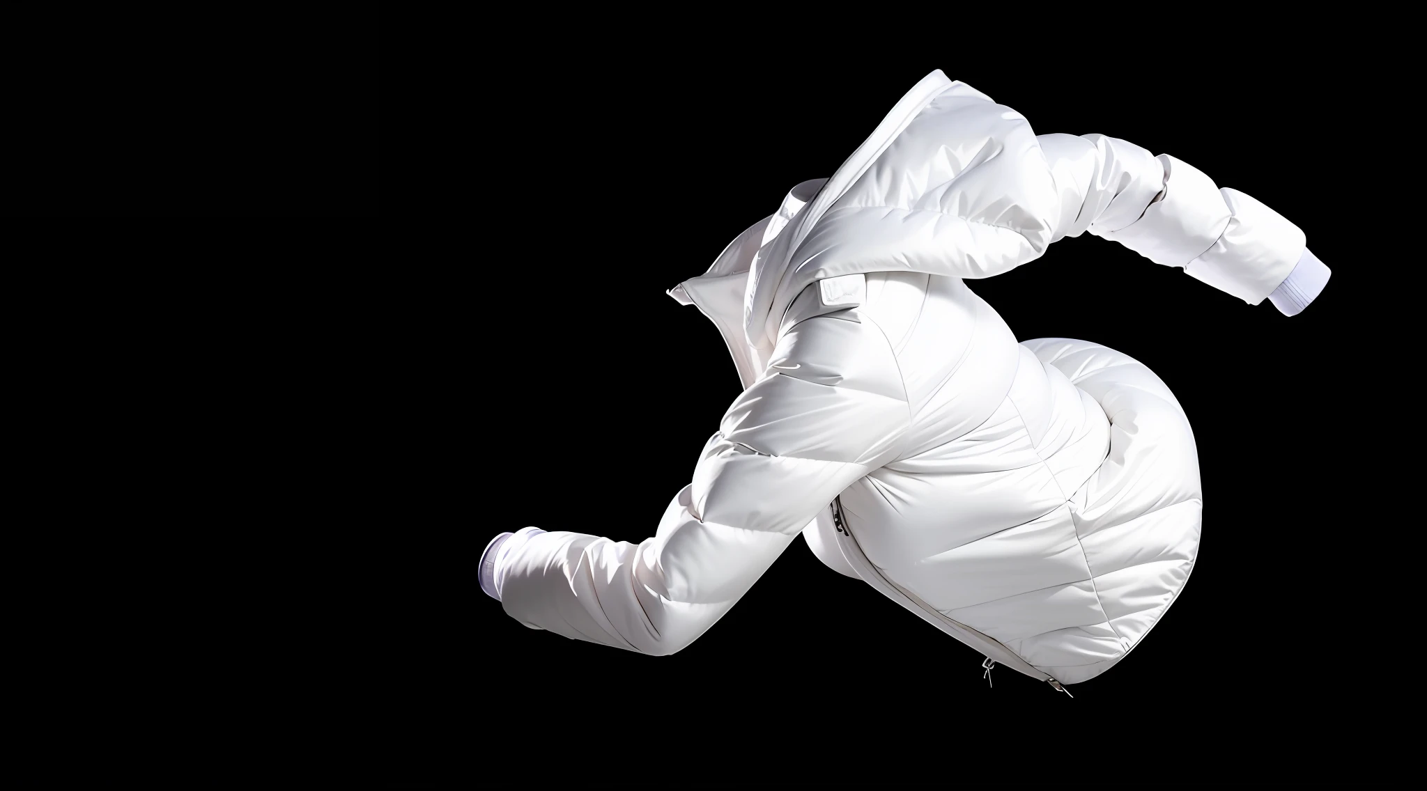 Down jacket material，realistic big breasts