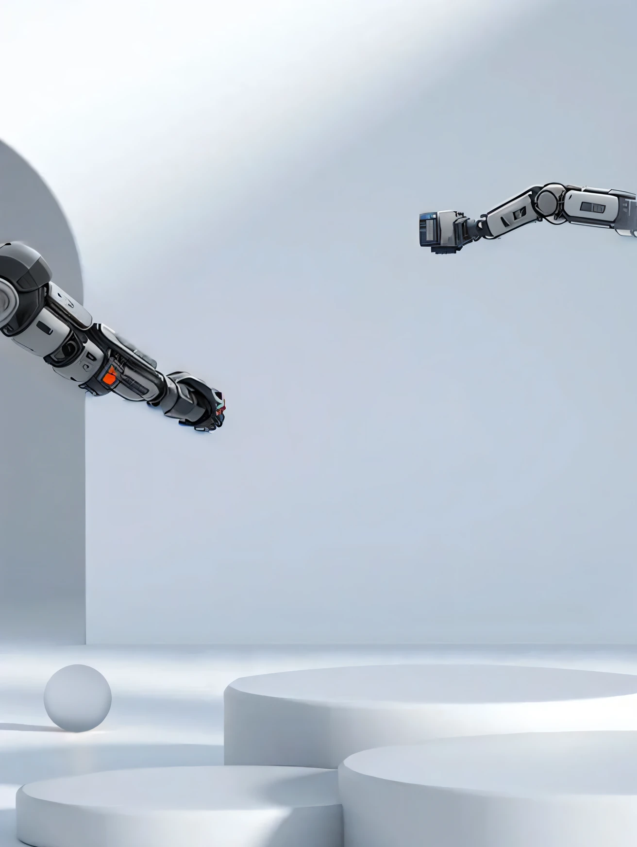 杰作，sense of science and technology，Technological robotic arm，mechanic arms，（Black robotic arm：1.5），attention to details，8K