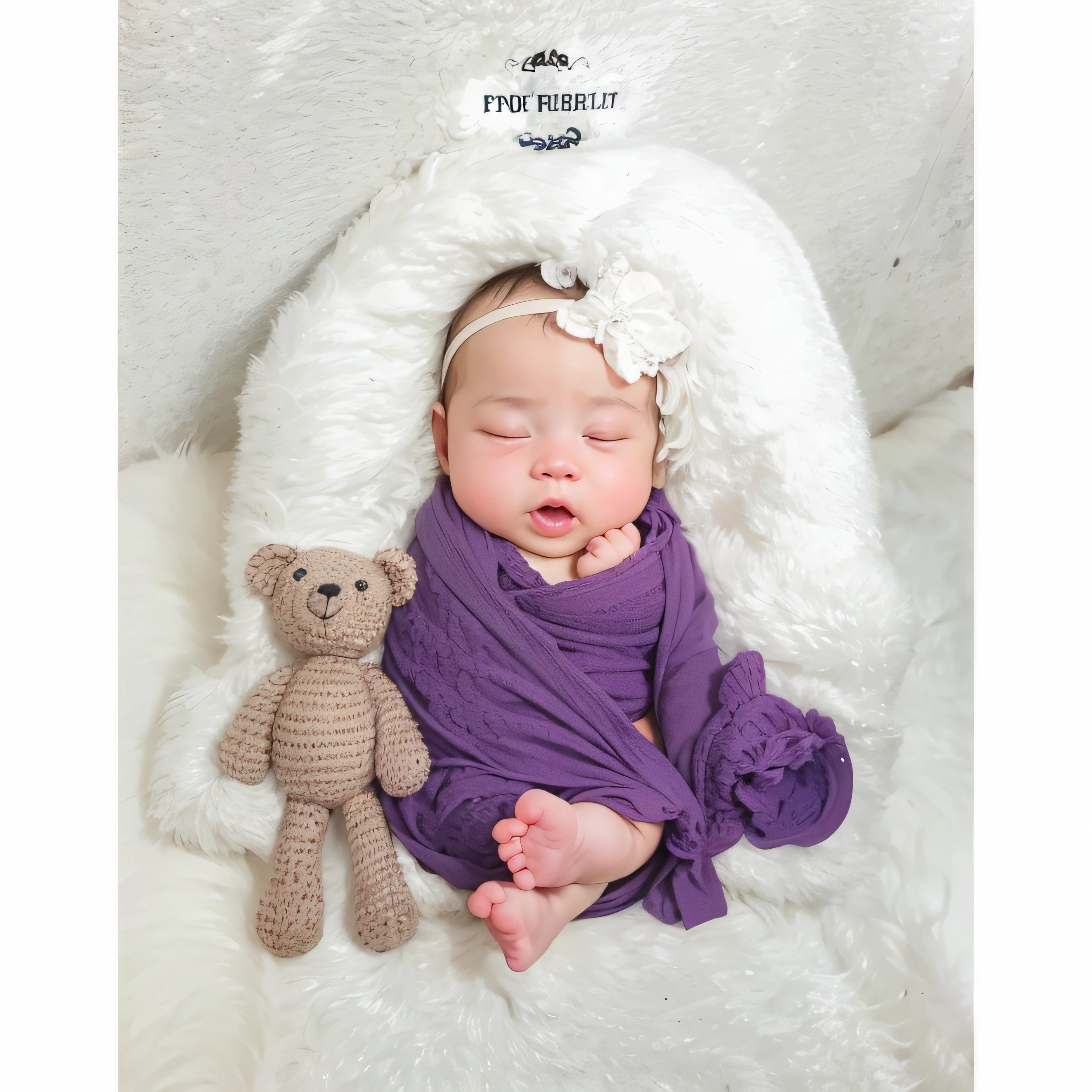 arafed baby wrapped in purple blanket with teddy bear, plushie photography, postprocessed), foto, full body pose, full body photograph, full protrait, “ full body, 1 0 / 1 0, fotografia, 8/8, full body, real photo, handmade, full body and head shot, aubrey powell, pixie, full photo, full head