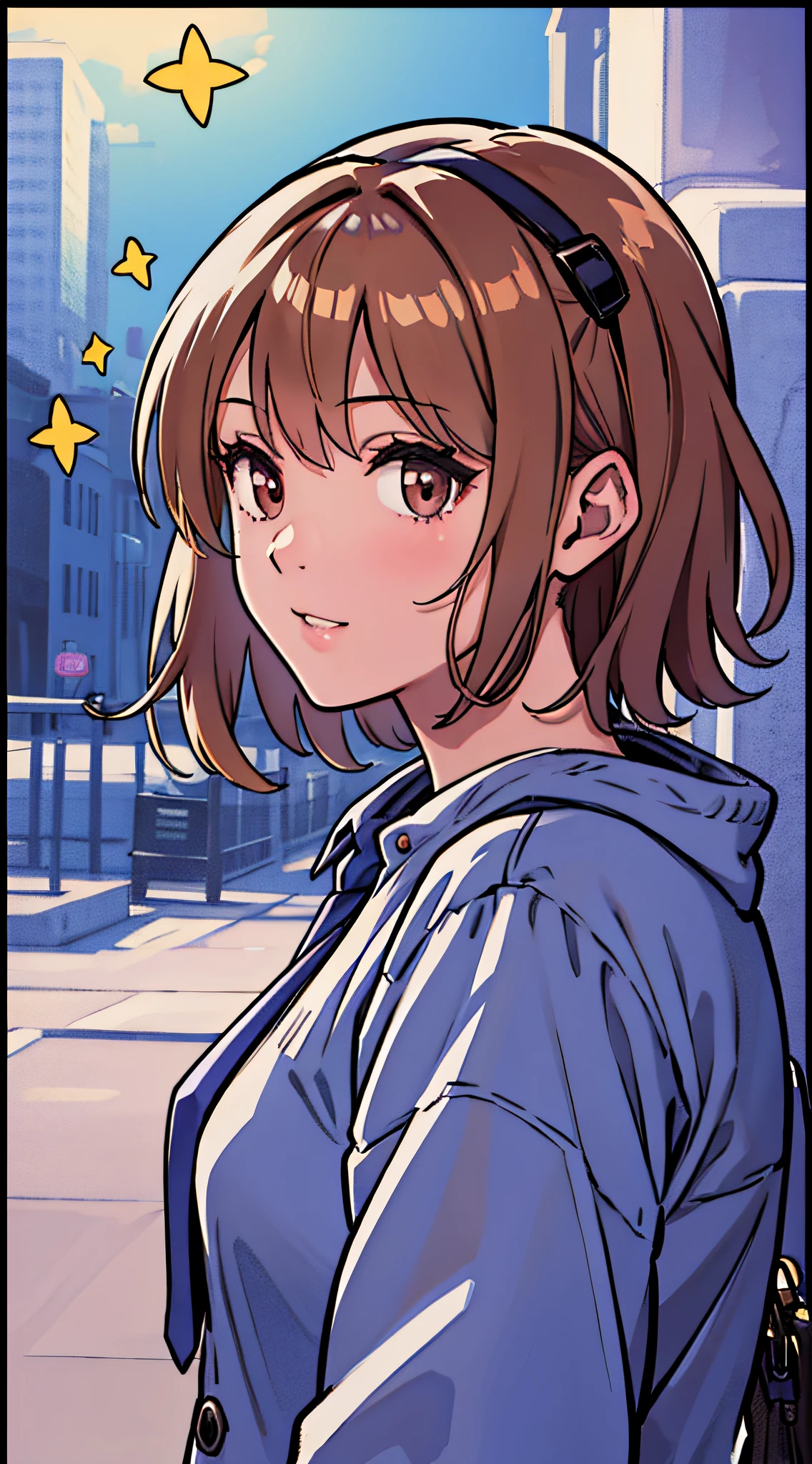 1chico, 1girl, Girl with beautiful brown hair and brown eyes, Boy with brown hair and brown eyes, corriendo el uno al otro en una hermosa estrella, Obra maestra, (ulzzang), (CG extremadamente detallado, unidad, Fondo de pantalla de 8k: 1.1), Fantasma iridiscente, sombrado perfecto