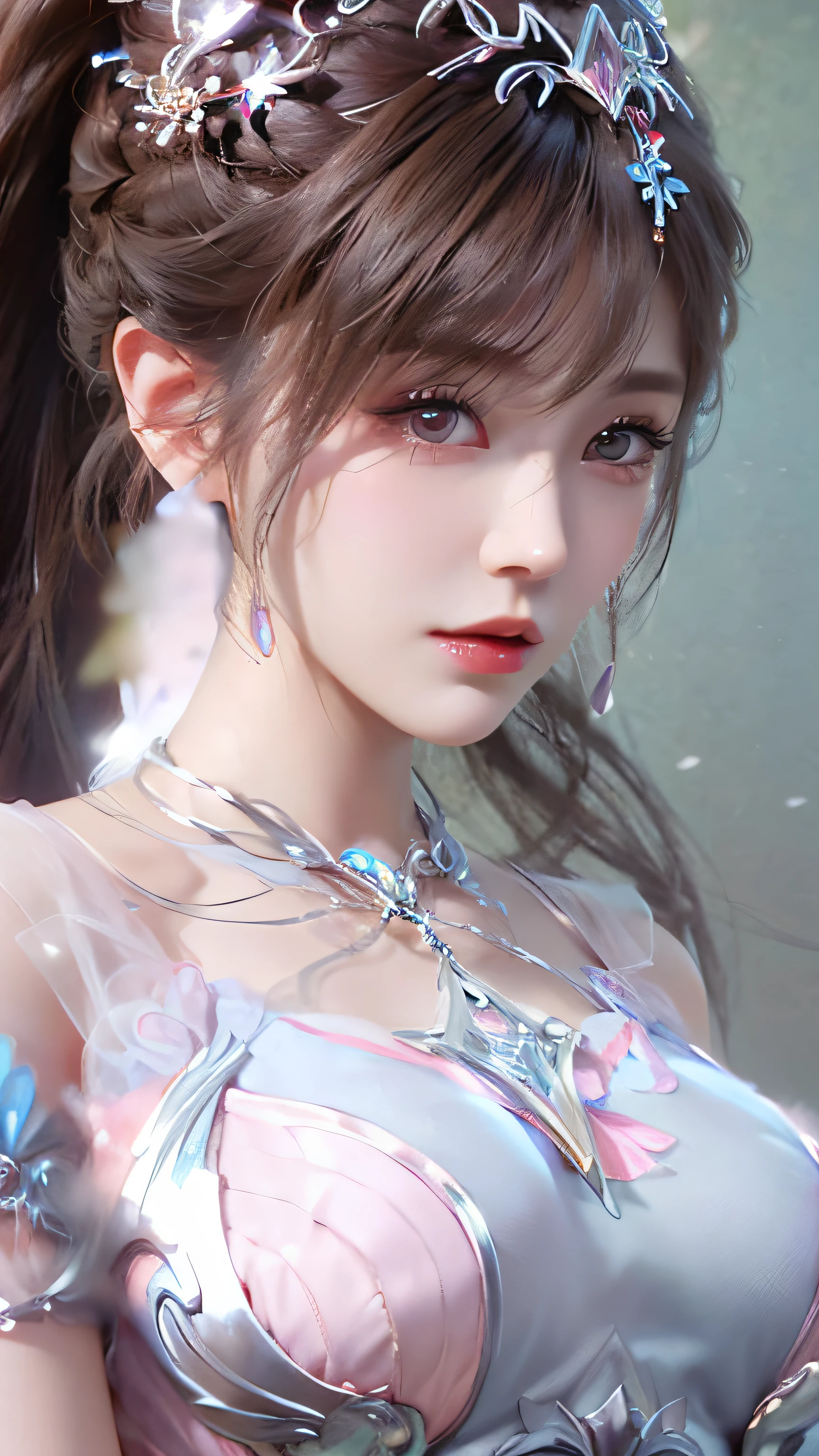 a close up of a woman with a bunny ear and a sword, queen of the sea mu yanling, portrait knights of zodiac girl, lineage 2 revolution style, Smooth anime CG art, Game CG, a beautiful fantasy empress, intricate ornate anime cgi style, drak, cinematic goddess close shot, anime goddess, Waifu, photorealistic anime girl rendering