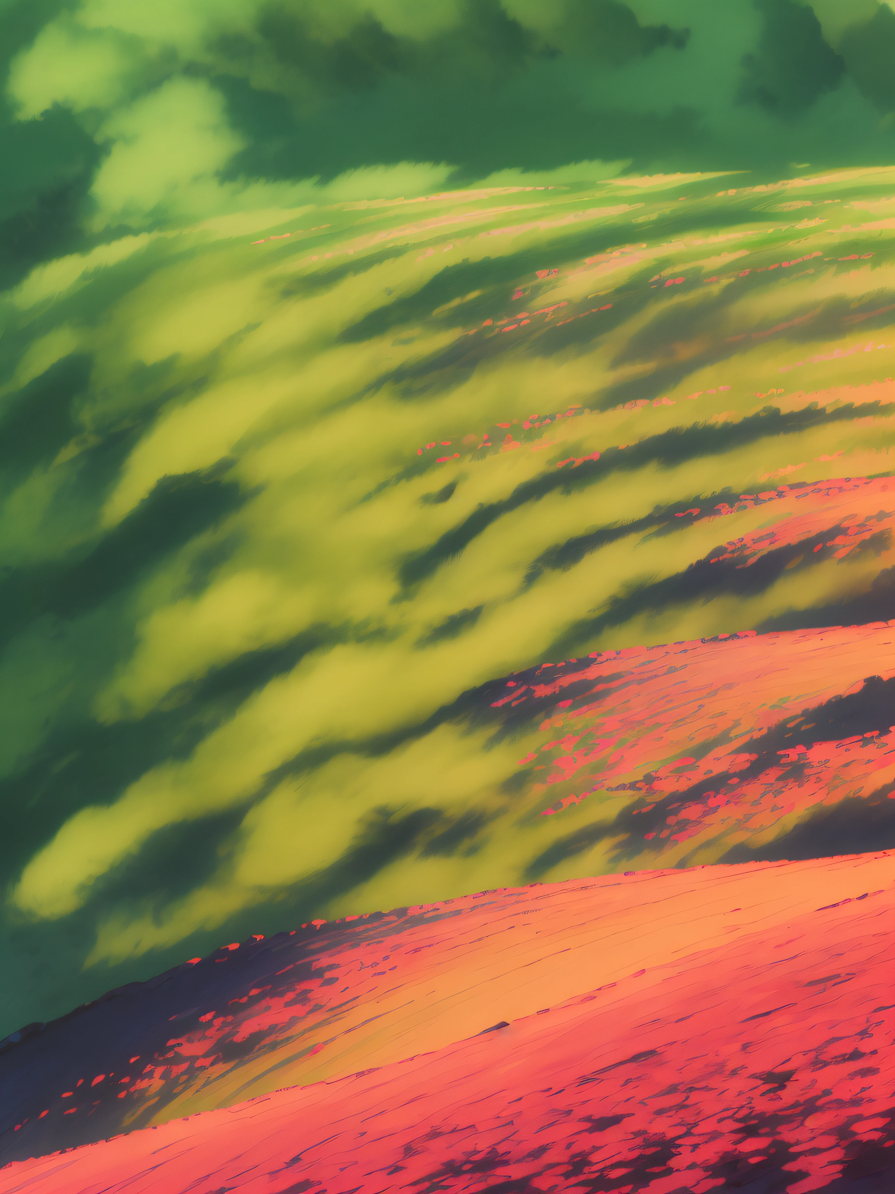 A lone figure stands,sprawling dune of crimson,Martian sand under,sky dotted,Stanislaw Szukalski, Moebius, peter elson, Alex prager, --ar 4:5 --style raw, ray tracing, anaglyph, pov, anatomically correct, award winning