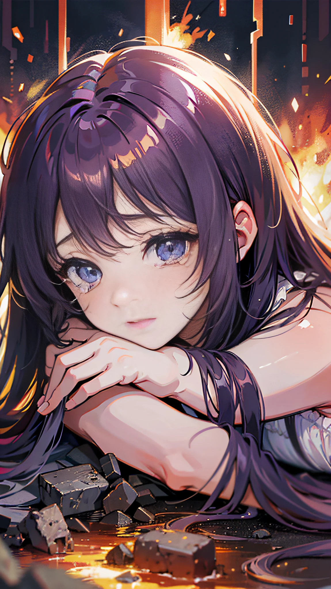 1chico, 1girl, Super beautiful girl with beautiful brown hair and brown eyes, Boy with brown hair and brown eyes, corriendo el uno al otro en una hermosa estrella, obra maestra, (ulzzang), (CG extremadamente detallado, unidad, Fondo de pantalla de 8k: 1.1), Fantasma iridiscente, sombrado perfecto obra maestra, Artstation, dynamic, encantador, magica, motor irreal, fantastically beautiful, llustration, dramatic lighting, Fondo rave, neon glow, maximalista