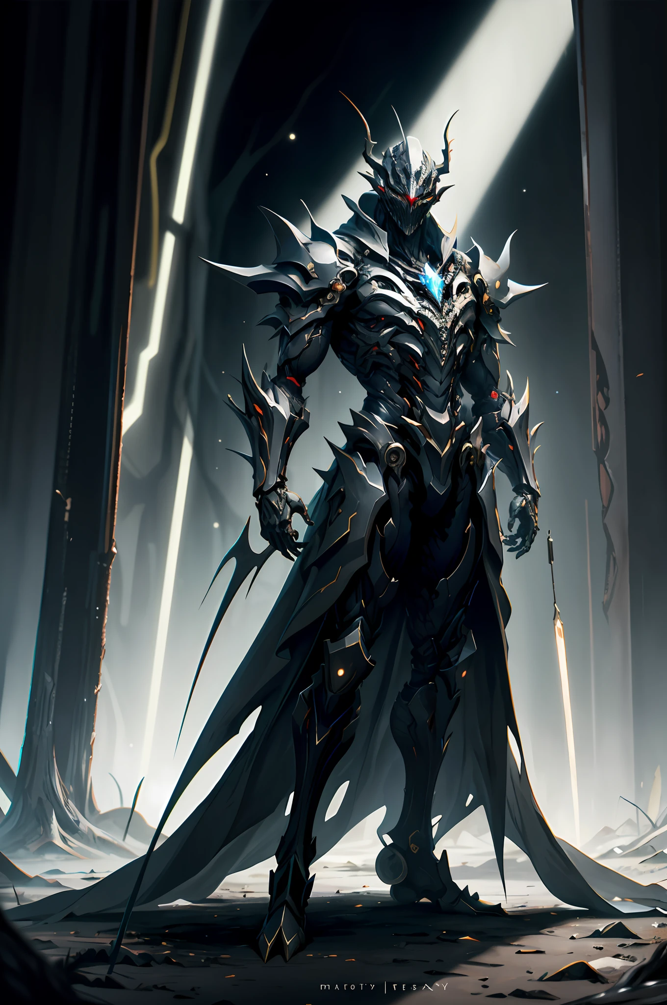 masterpiece, best quality, masterpiece, realistic full body evil boy wizard,dark energy, void, empty eyes, (extremely evil), dark magic, dark forest, standing by a dark tree, wearing a robe, mechanical hands,negaive energy, hell, void, stars, black hair, reflective details,