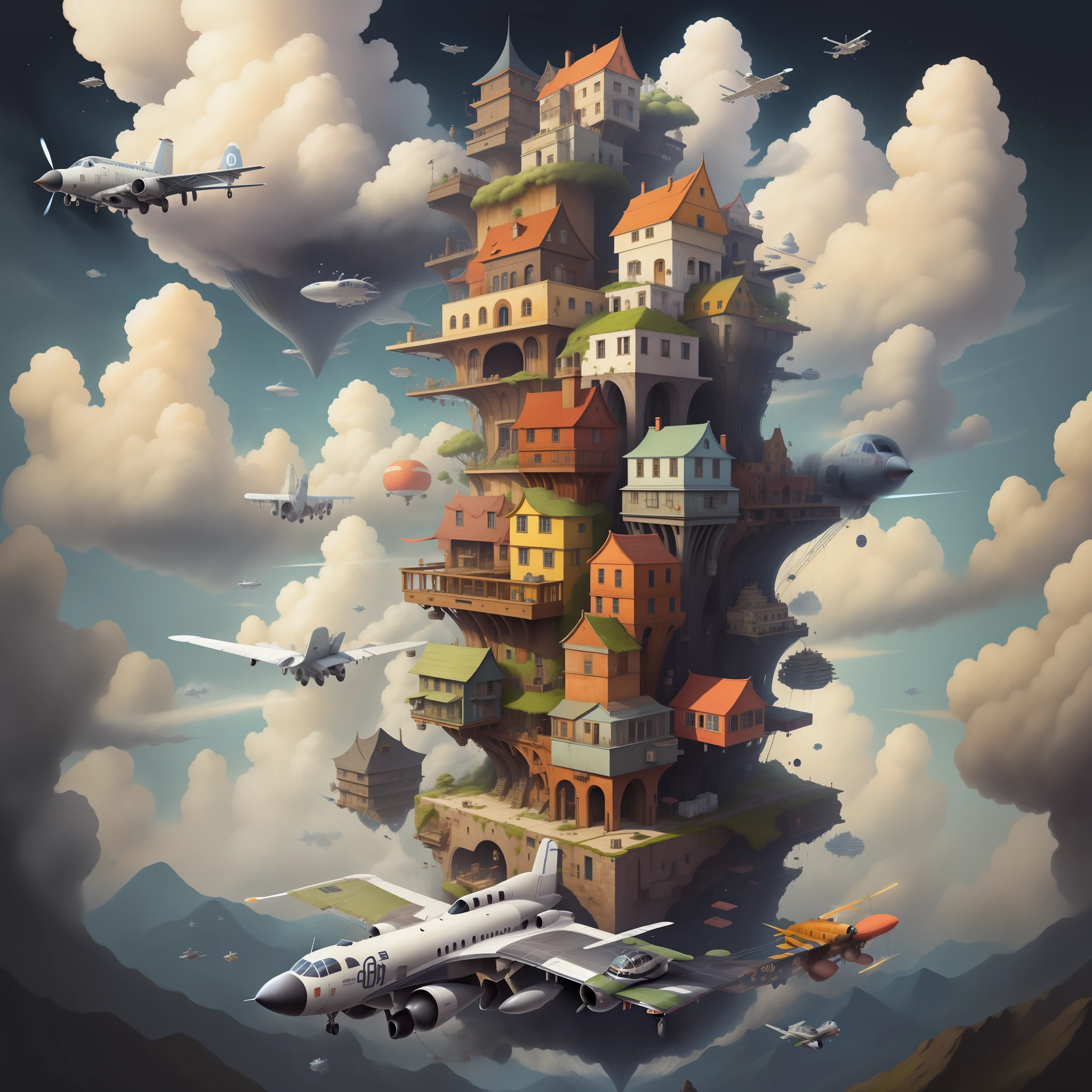 Stack City AI Aircraft , illustration