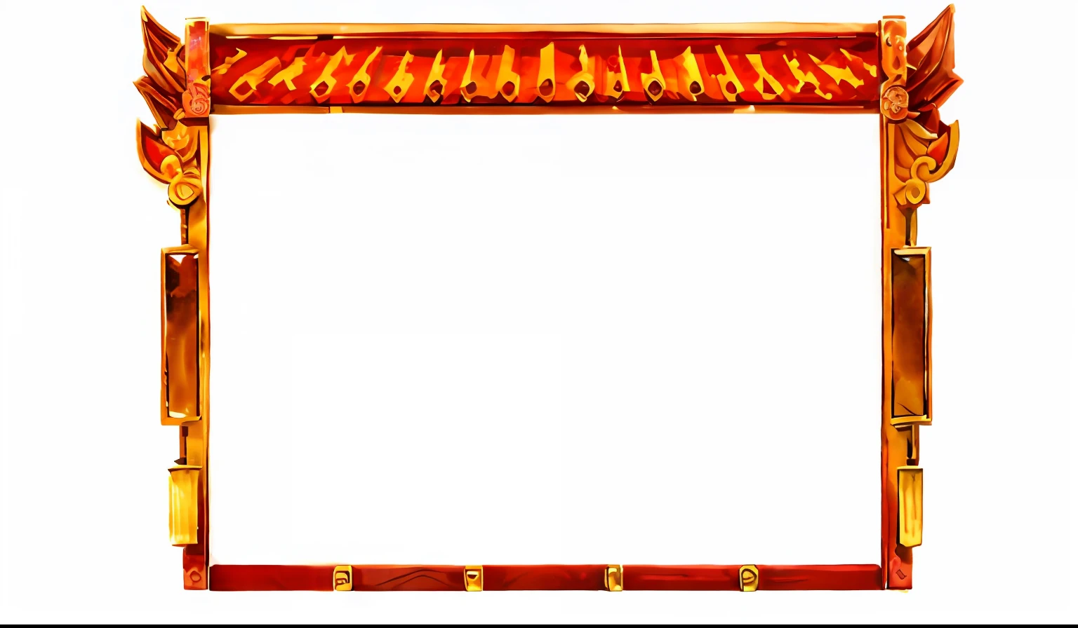 Chinese-style wooden frame, 3D, Background white, Colorful borders, Chinese golden rim frame, 4k, a close up of a picture of a chinese style building, videogame background, game overlay, game background, background artwork, 2d side scrolling game, backgrounds(solid), side scrolling, empty background, art from nes game cartridge, empty background, side scroller, 2 5 6 x 2 5 6 pixels, arena background, super nintendo game sprite, ..nes, video game texture