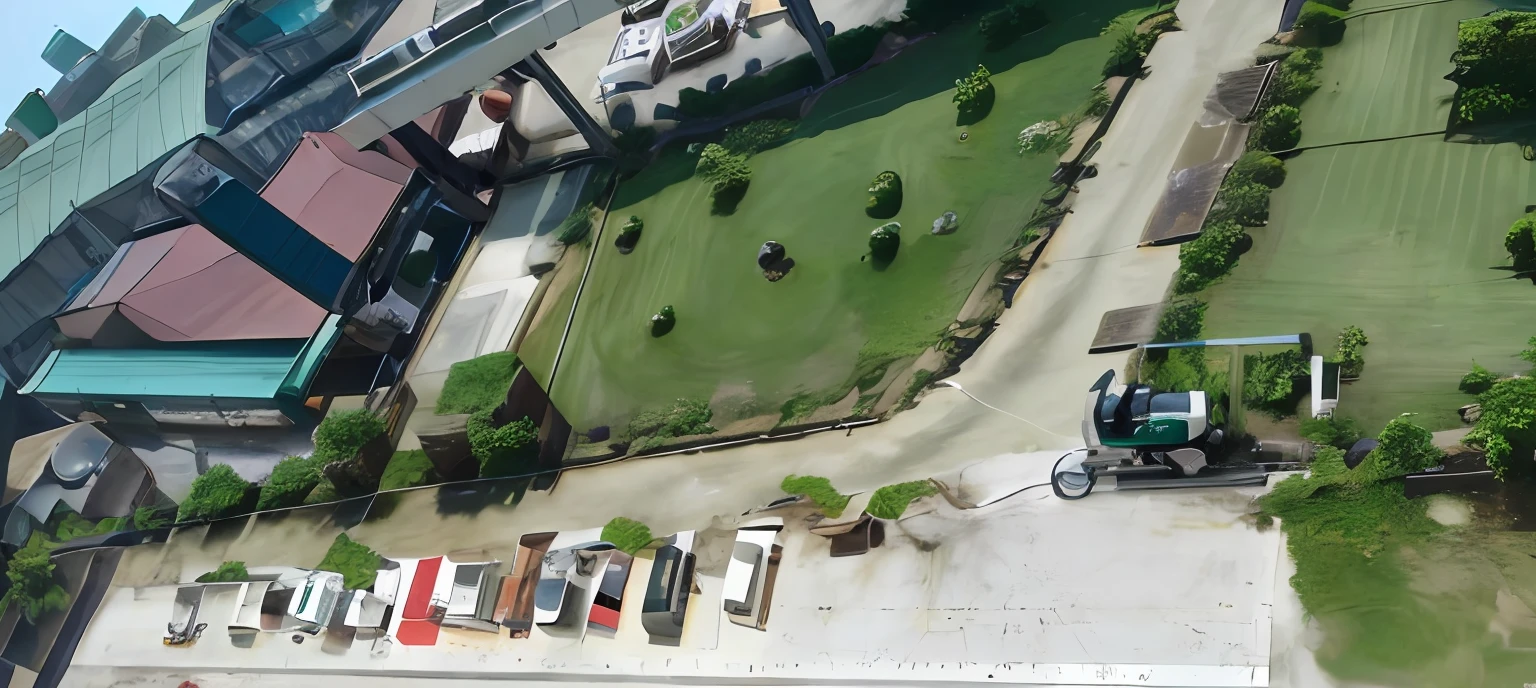 make green surfaces to white, delete all the trees and shrubs