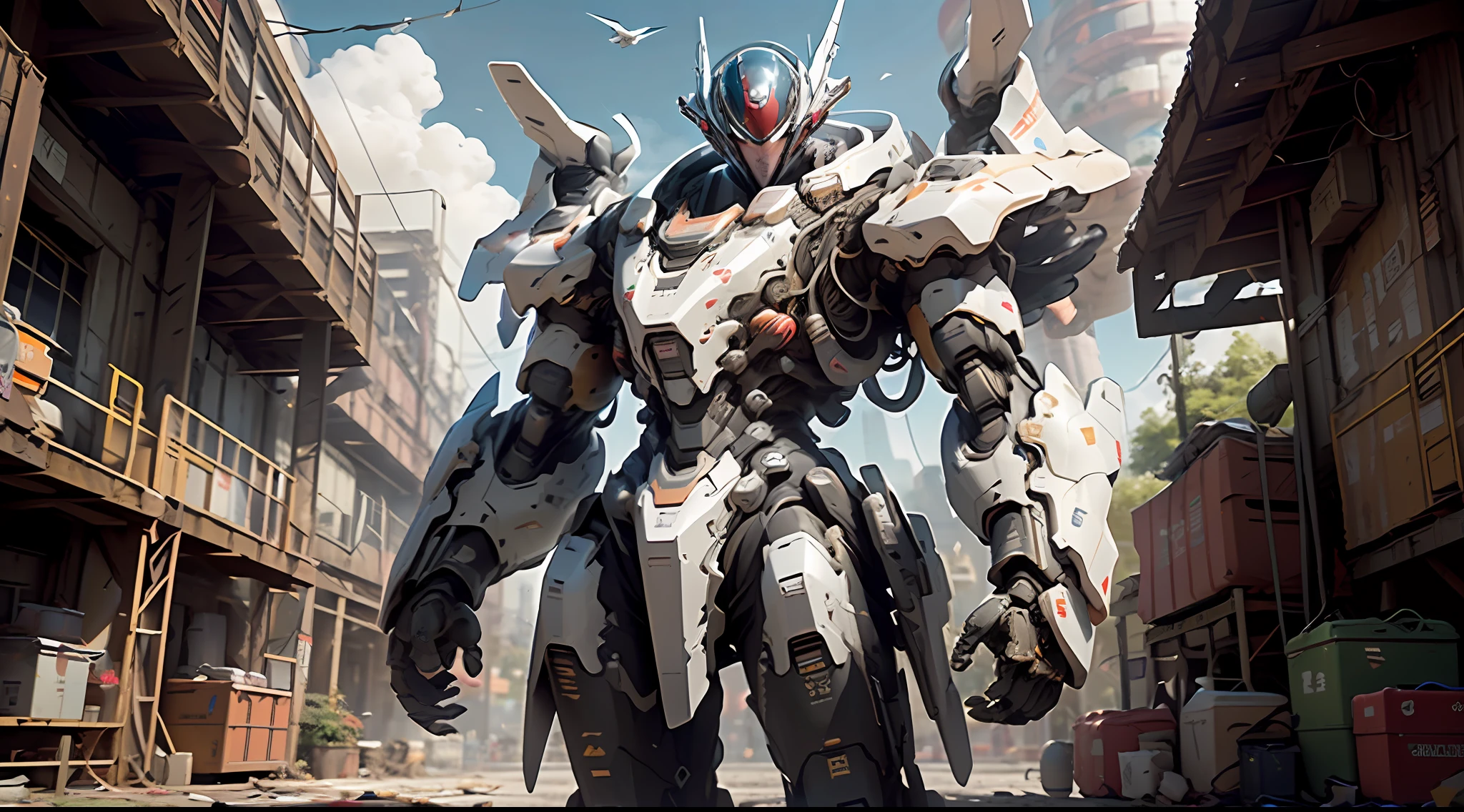((Best quality)), ((masterpiece)), (highly detailed:1.3), 3D, beautiful, (cyberpunk:1.2), in space, nebula, holding_weapon, (1Female mecha:1.3), facing the viewer, glowing eyes, full body, (flying, swooping down, dynamic, motion blur: 1.4), (huge mecha wings: 1.6), looking up, glowing_eyes, mecha, panorama, background is earth, nebula, space, particles, reality, HDR (High Dynamic Range), Ray Tracing, NVIDIA RTX, Super Resolution, Unreal 5, Subsurface Scattering, PBR Texturing, Post Processing, Anisotropic Filtering, Depth of Field, Maximum Clarity and Clarity, Multilayer Textures, Albedo and Specular map, Surface shading, accurate simulation of light-material interaction, perfect proportion, Octane Render, two-tone lighting, large aperture, low ISO, white balance, rule of thirds, 8K RAW, efficient sub-pixel, sub-pixel convolution,