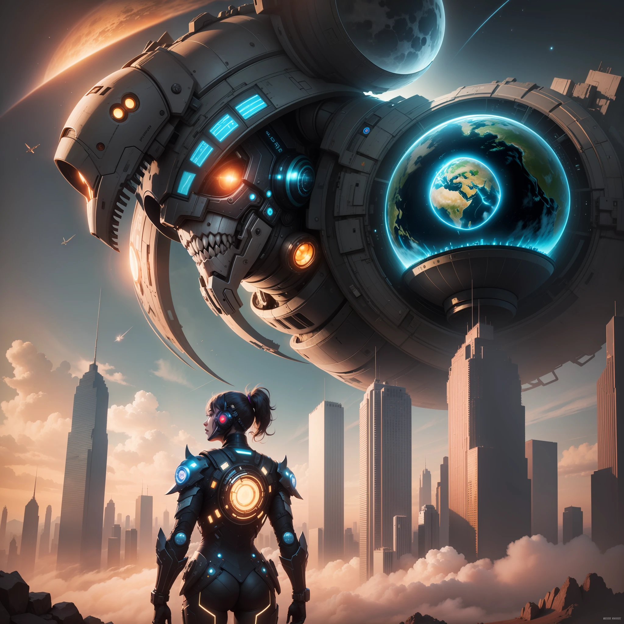 the planet cyber punk A futuristic world SF Top Quality dream masterspiece ultra-highres the universe A beautiful 8k
