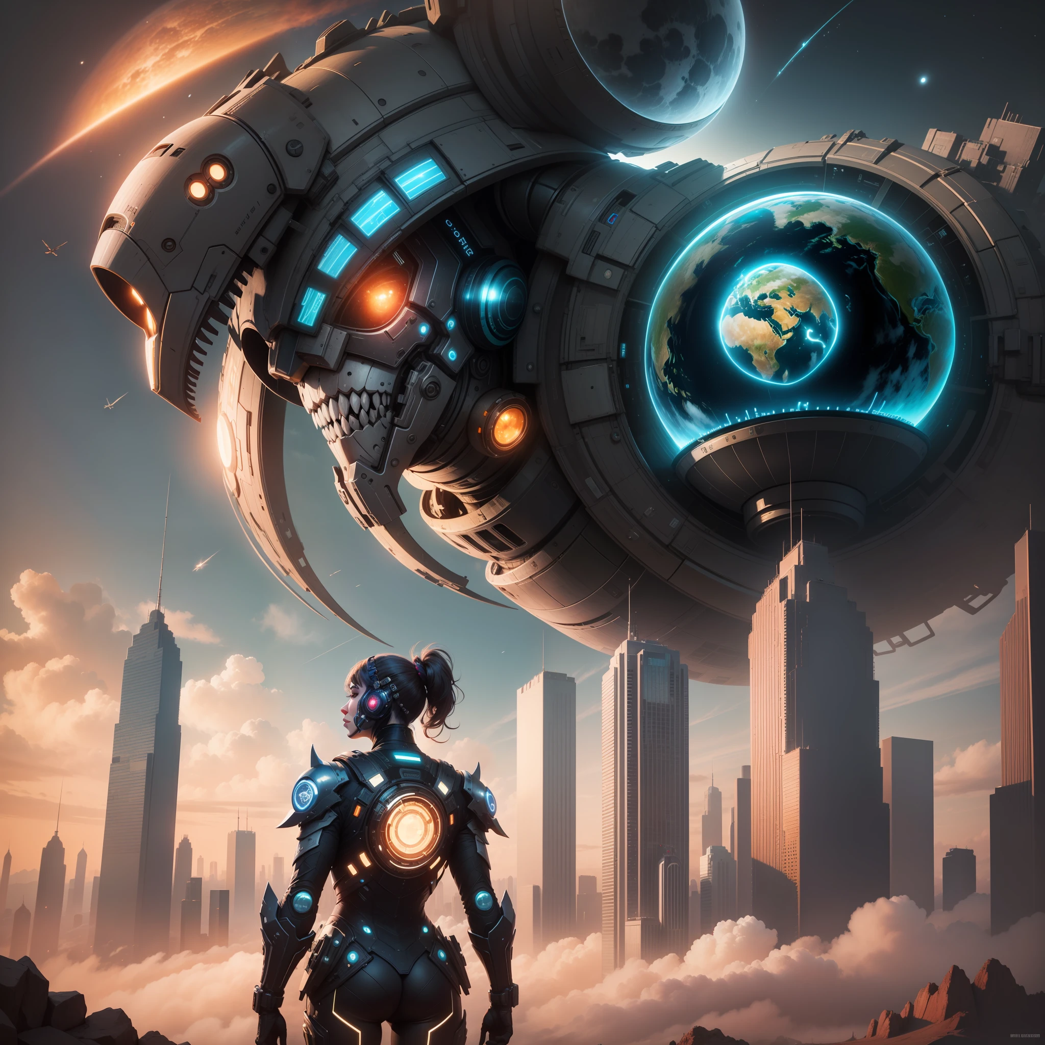 the planet cyber punk A futuristic world SF Top Quality dream masterspiece ultra-highres the universe A beautiful 8k