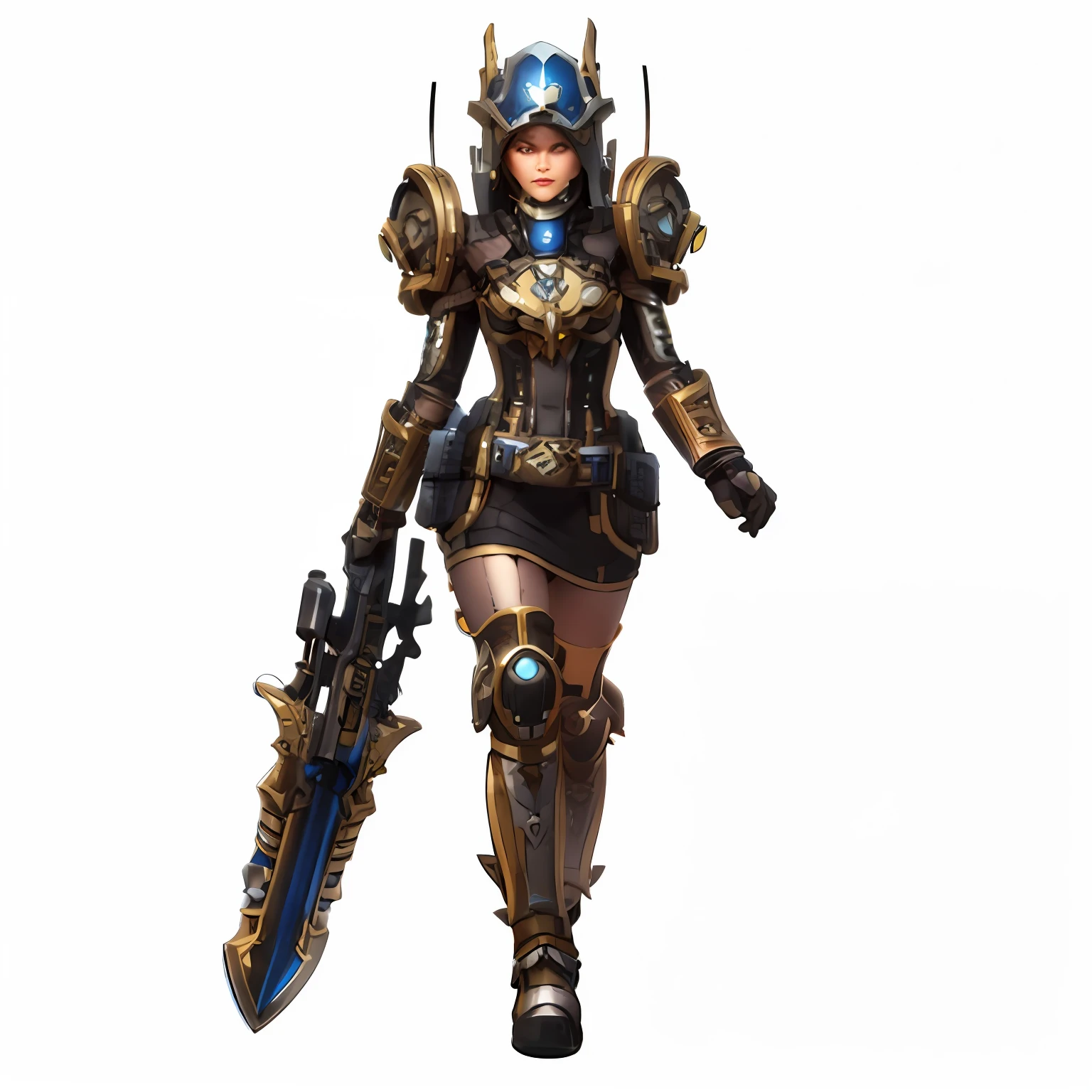 a female character in armor holding a weapon, mechanized valkyrie girl, picture of female paladin, in monster hunter armor, bikini armor female knight, armor girl, starcraft 2 videogame character, female paladin, Mechanized soldier girl, epic paladin armor, heavy fantasy armor, female armor, world of warcraft armor, valkyrie style character, starfinder character
