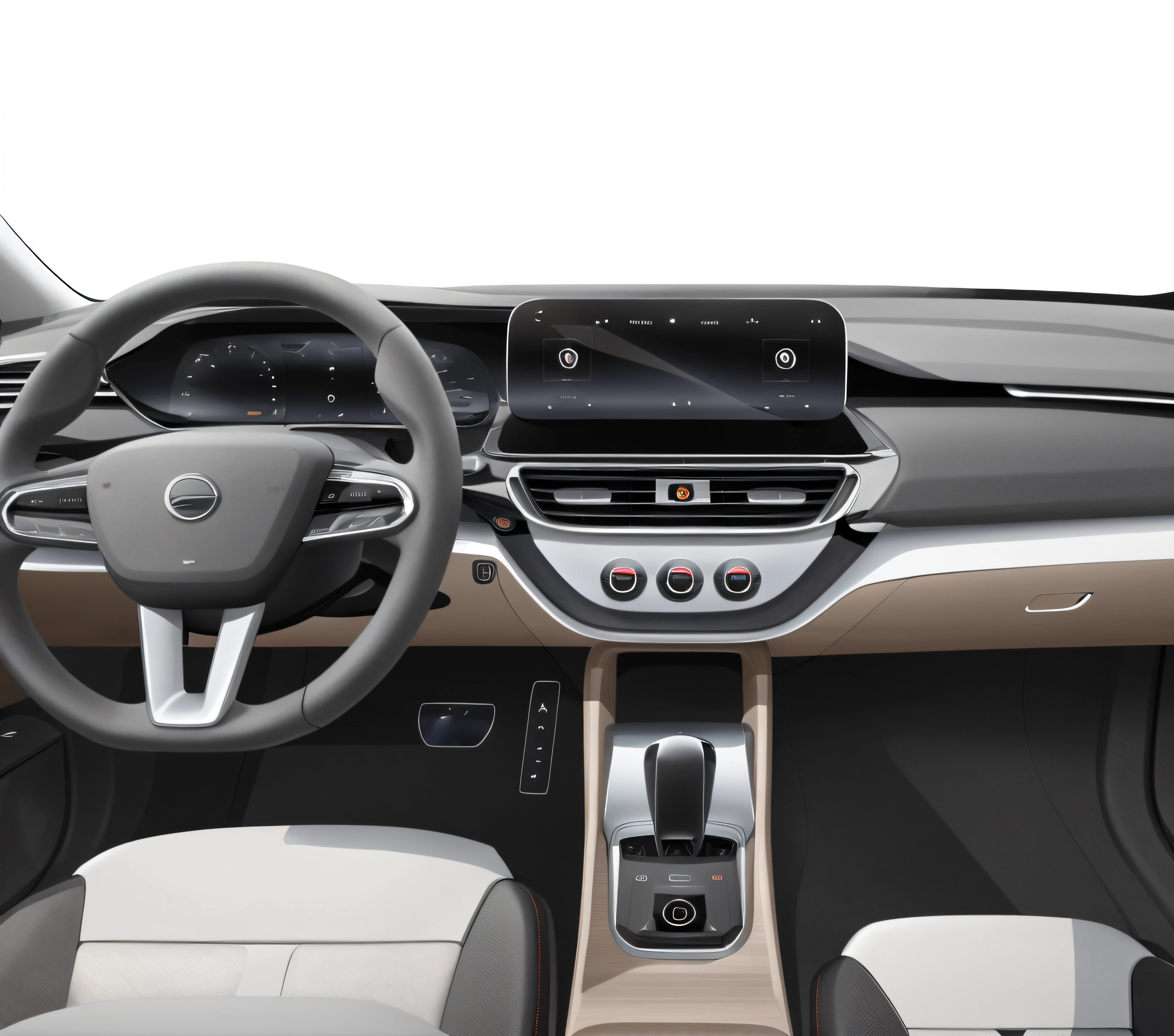 car interior，sense of science and technology，atmosphere lights，Original design，Minimalist design