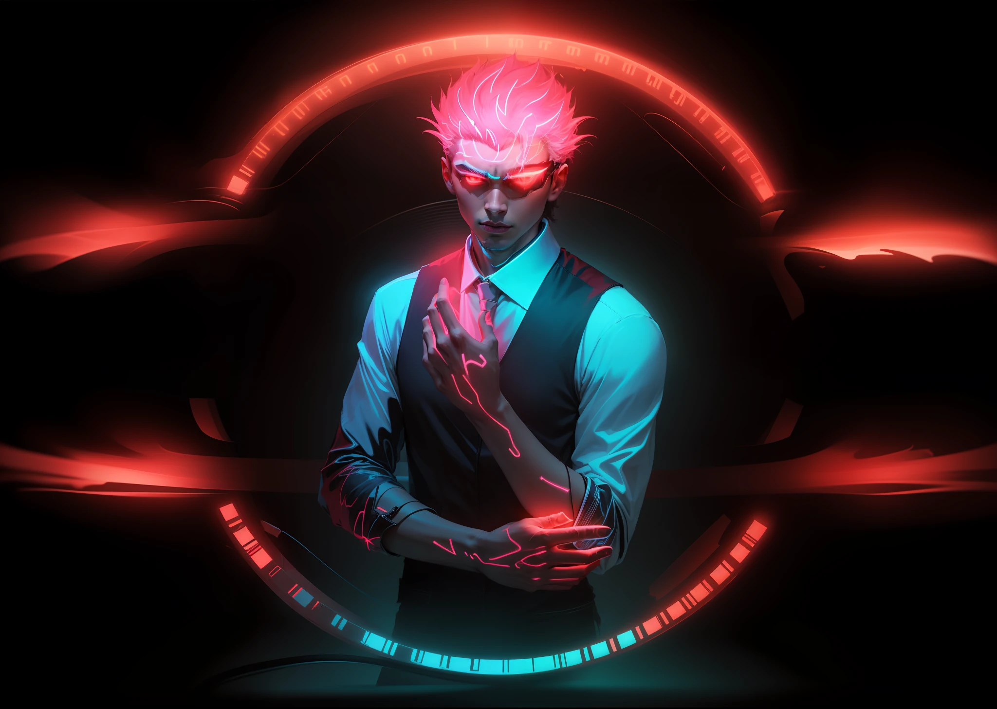 Red glow untra realstick high quality glowing neon background futurestick