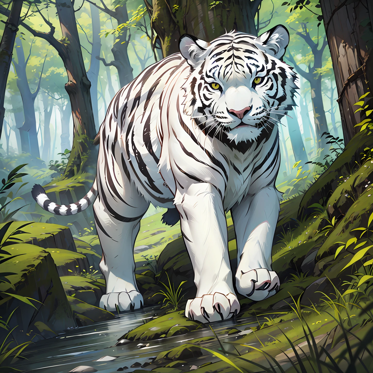 White Tiger Forest Grassland Tyndall Light --auto