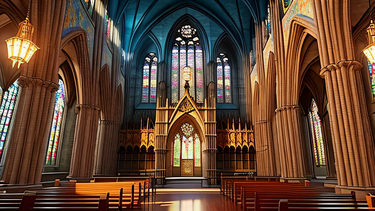 巨作、Photorealistic art(ancient)
Huge Gothic cathedral(interiors))、stain glass、
Unreal Engine 5 Environment、Architectural Digital Art、art stations、
Johnny Valiant、、12K resolution、detail detail、focus、