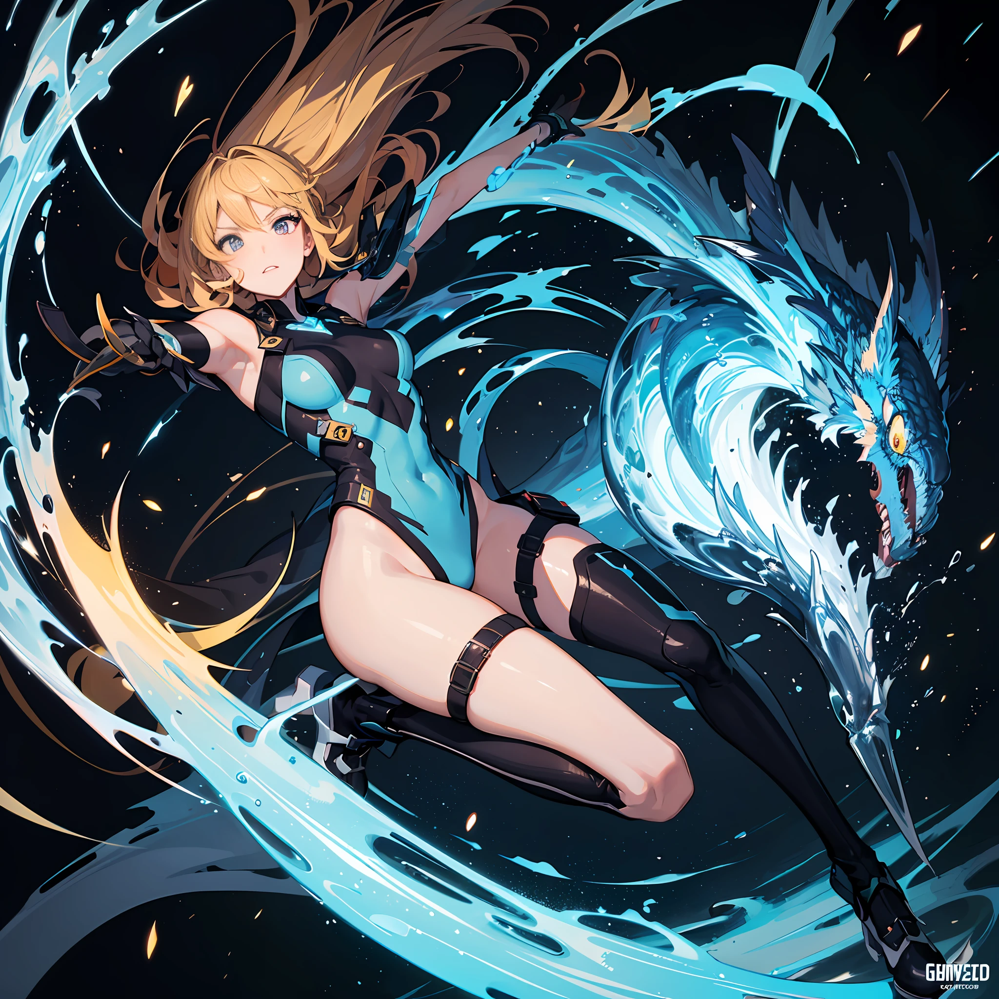 (Grainy: 0.5), Cinematic, girl, Adult, the space, Serious, military pose, Detailed face, detailed military equipment, Volumetric lighting, isolation, horror, Perfect Anatomy, Hyper-realistic, Dark lighting, bioluminescent details, Background, mixed-language_Texto, Japanese letters in graffit, Boys, Excellent lighting, sidelit, (), vhsKeeper,, style GUILTY GEAR -STRIVE perfect ultimate (FlatColor: 1.3), (magazine_coverpage: 1.4), (Multicolored_Background: 1.3), Striped_Background, Cards_Background, :: comix style by joe madureira :: circular pieces of white metals glued to the arms coming out shimmering yellow glow, , Perfect and detailed, ultra detailed shirt with abstract design and with Japanese letters in graffit of the sides of the clothing, image of full-body boys fighting next to you with powerful dragons versus alien creature full of tentacles , With immersive effects, Hover effect, background style graffiti tribal tattoo with vibrant colors "Ultra HDR" detailed and with focus effect, (Masterpiece: 1.2, Best Quality), (finely detailed beautiful eye: 1.2), , ((Solo)), (finely detailed eyes and detailed face: 1.3), In various full-body attack poses, (cute background: 1.2),futuristic costume, Super detailed circular metals Clinging to the arms and pants, fantastic painting