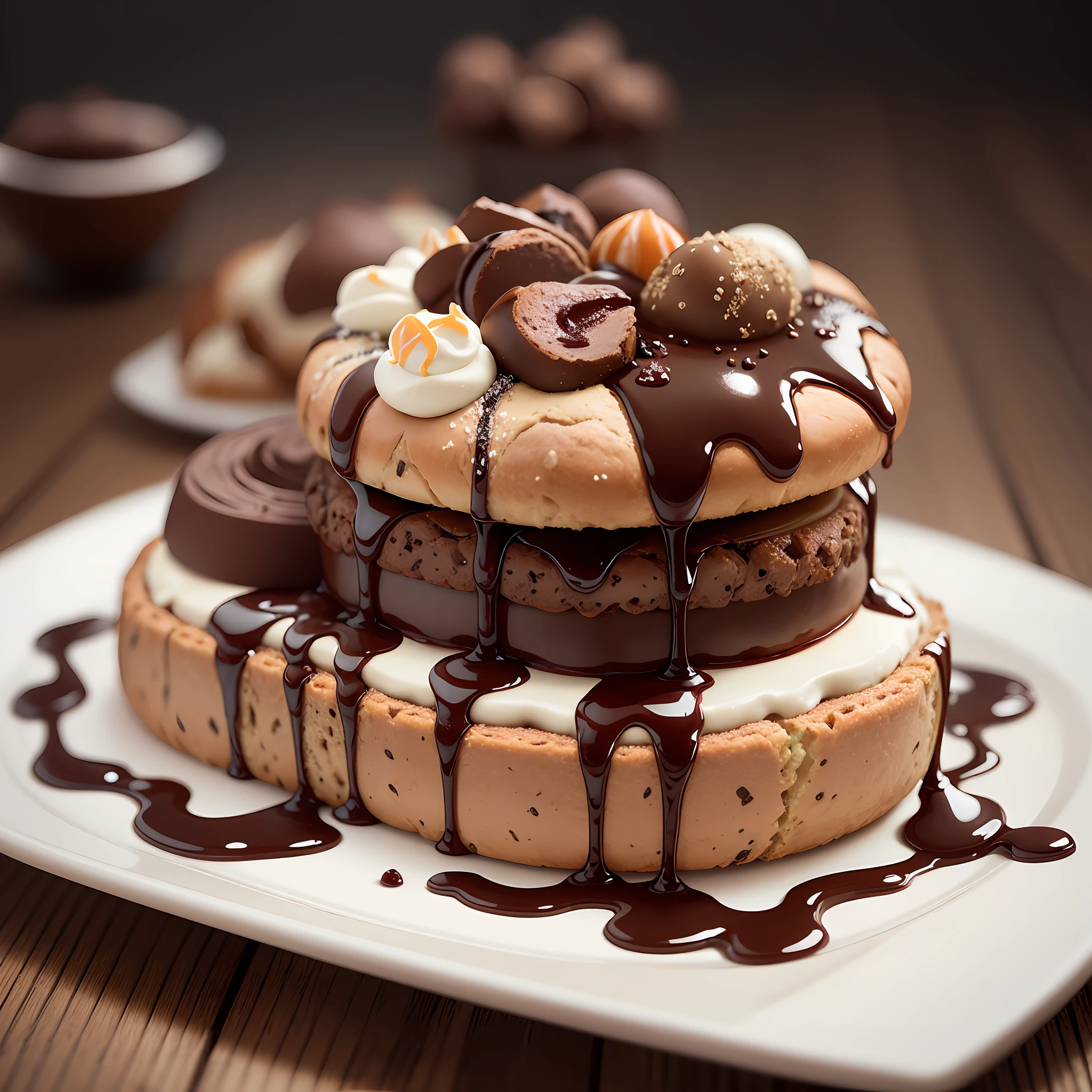 delicacies，kek，Wallpapers，Be authentic，Chocolate，Mille-feuille cake，delicacy --auto
