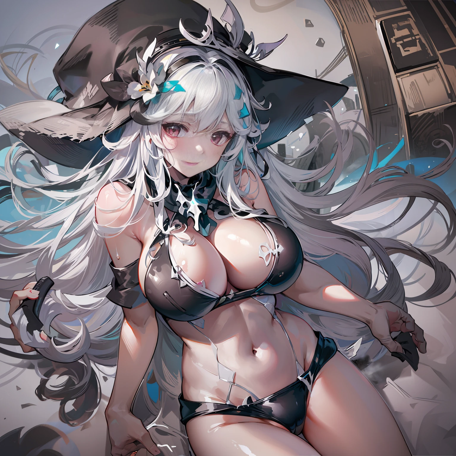 masterpiece, (best quality, absurdres, ultra detailed, highres:1.1),
(Solo:1.3), mature adult woman, BREAK
1girl, large_breasts, shiny skin, fishnet, (undertaker:1.3),
volume light,