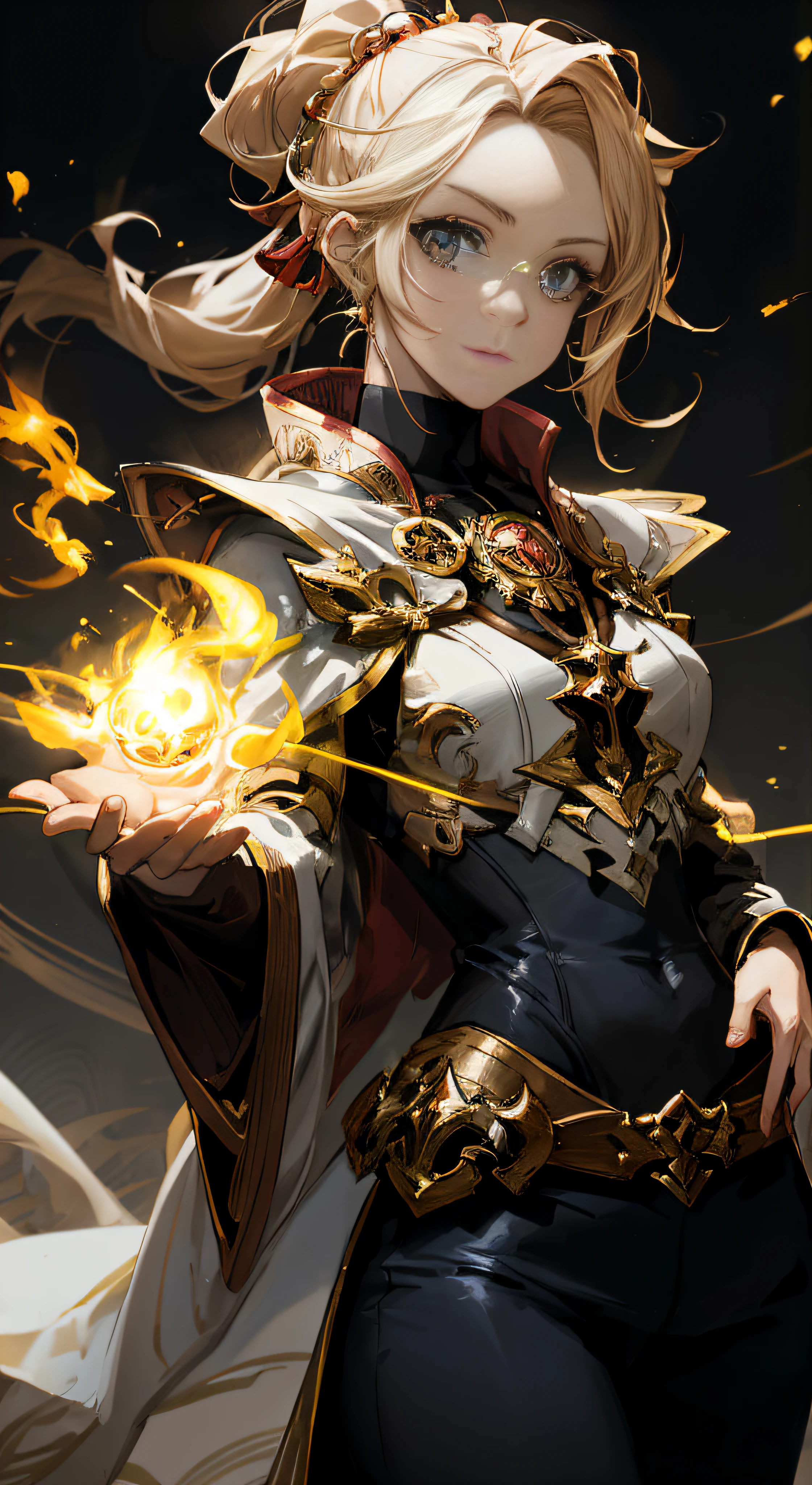 anime - style image of a woman with a glowing hand, por Yang J, Mago Celestial Lindo, Artgerm extremamente detalhado, Keqing de Genshin Impact, Artgerm em ArtStation Pixiv, cushart krenz arte chave feminina, holy fire spell art, Artgerm. High detail, ! arte dos sonhos, estilo shadowverse