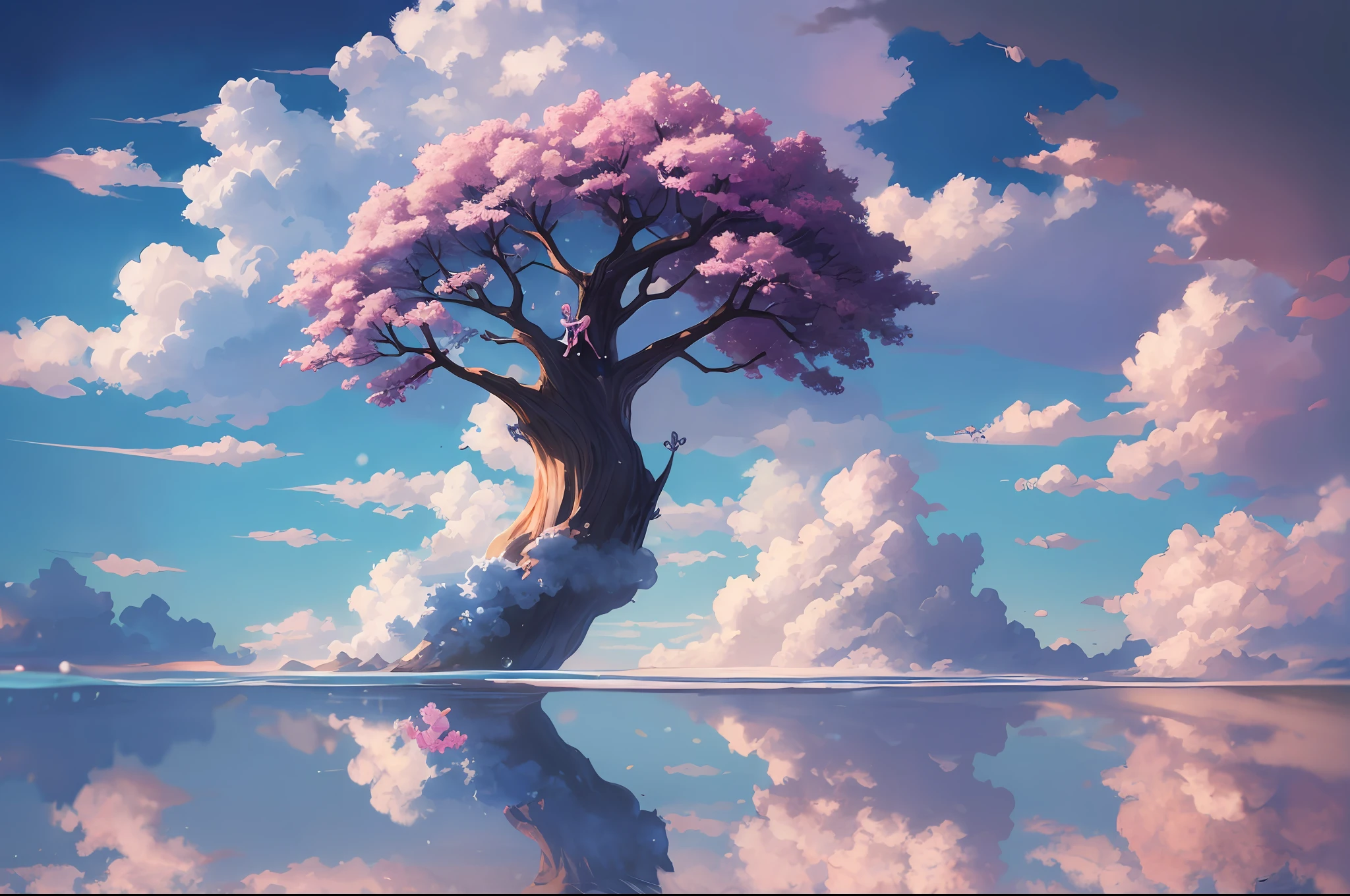 Fantastic Magical World、pop art、Colorful Cloud、 --auto