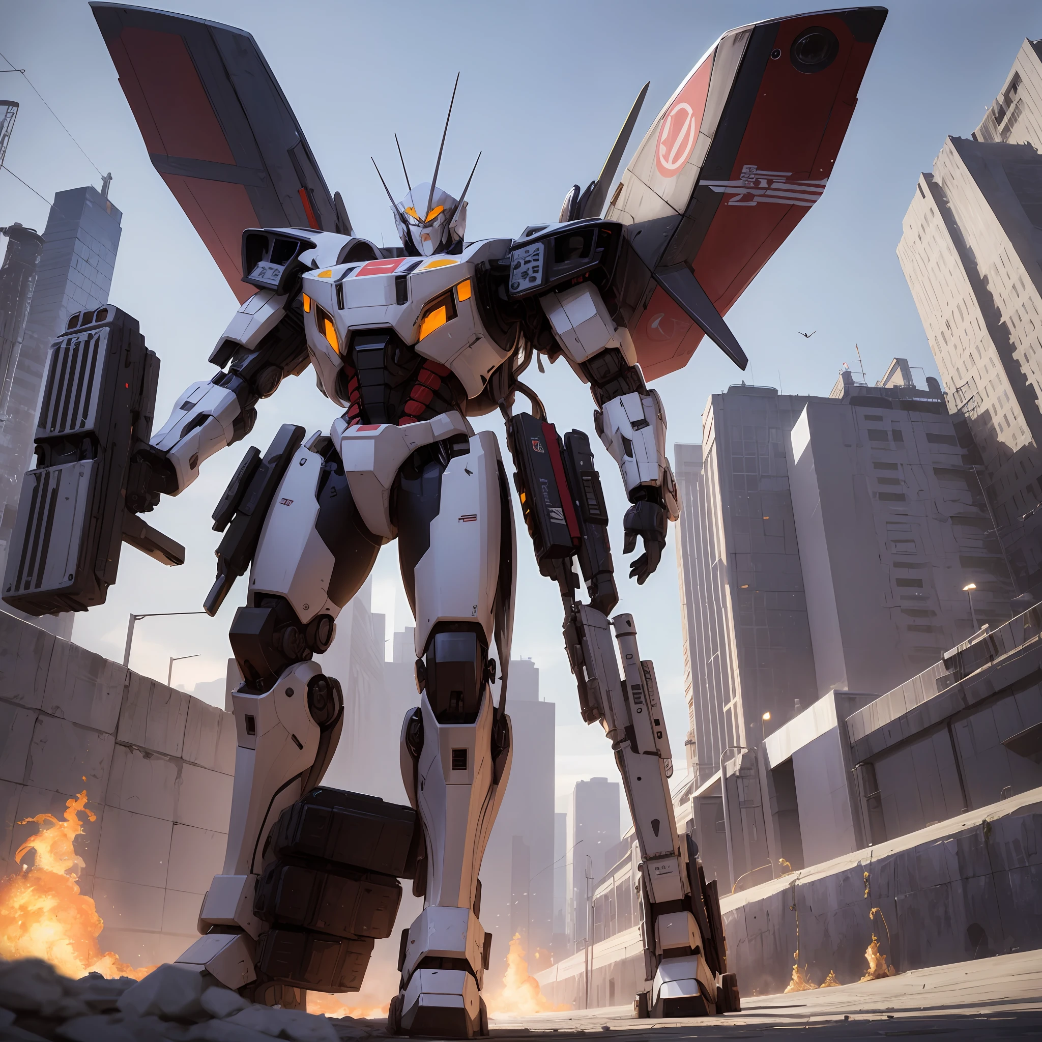 Mecha Humanoids Futuristic Handheld Weapons Aircraft Transformers --auto