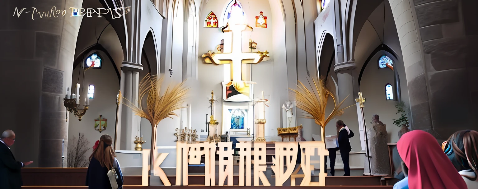 In a church,White predominantly