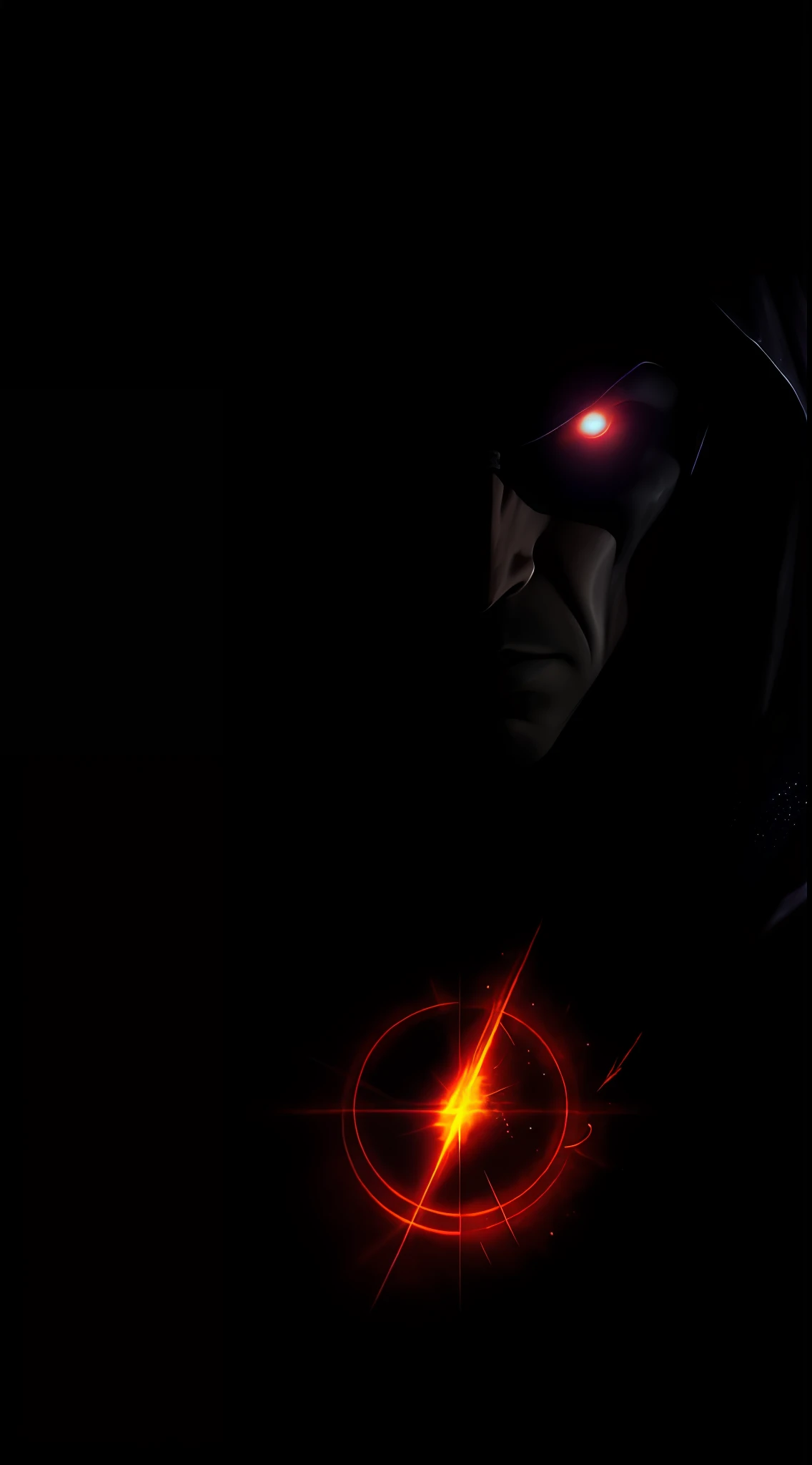 (dark shot: 1.1), epic realistic, God Flash in the dark with glowing eyes and glowing cape, soft cinematic light, Adobe Lightroom, darkroom, HDR, intricate, highly detailed, (depth of field: 1.4), hyper-detail (artstation: 1.4), cinematic, warm light, dramatic light (complex details: 1.1)