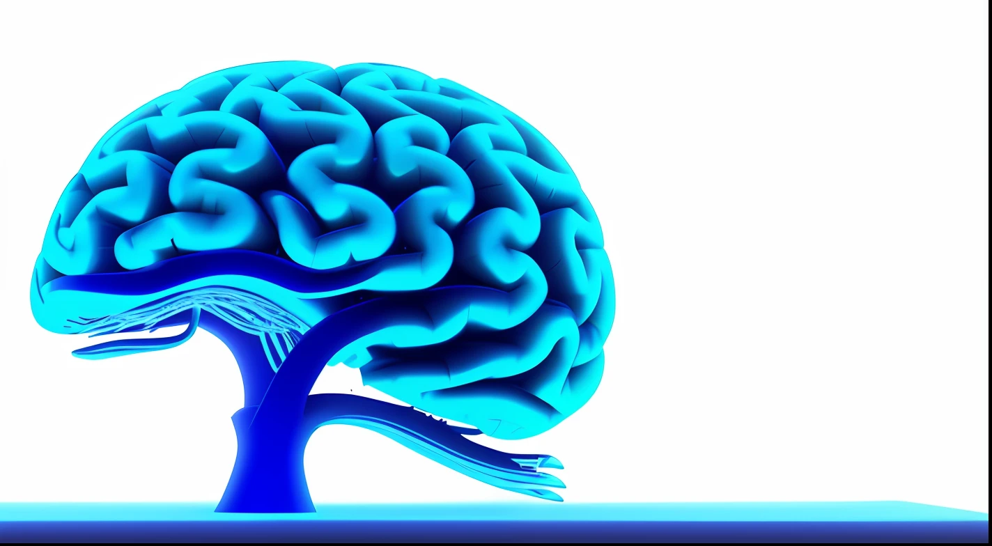 a closeup of a blue brain on a MATRIX background