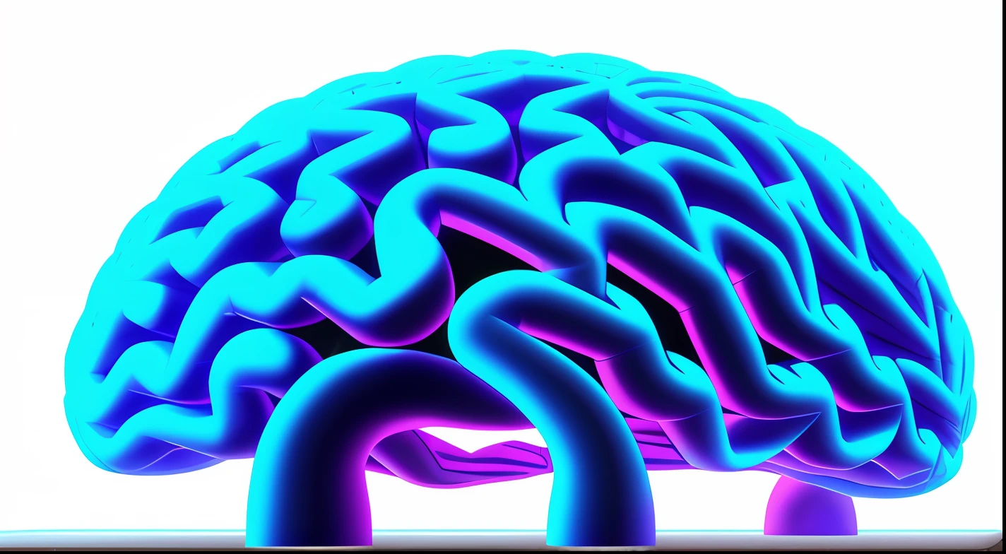 a closeup of a blue brain on a MATRIX background